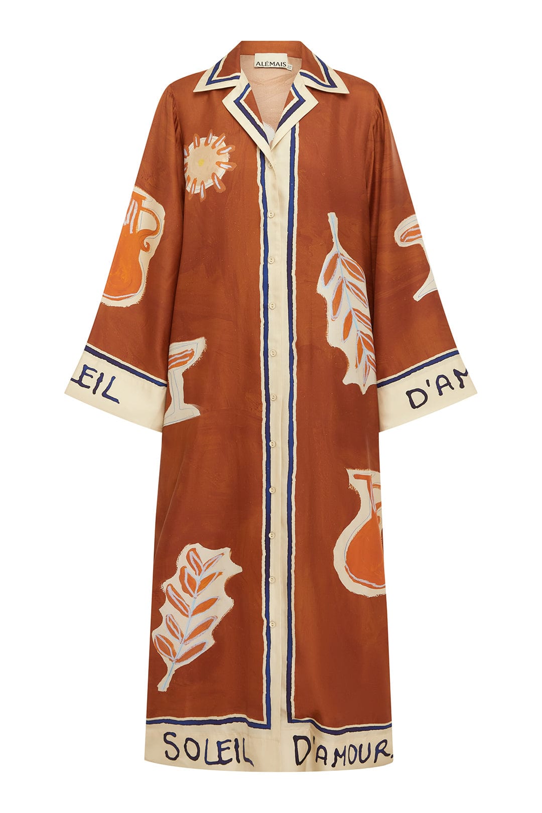 Alemäis Soleil d'Amour Silk Shirtdress robe chemise soie