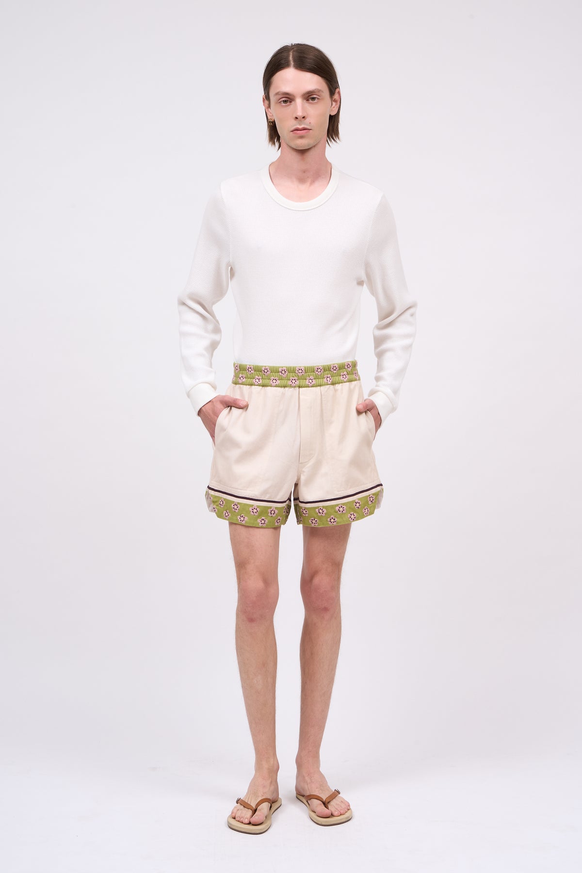 Paul & Joe Elion short gabardine coton brodé