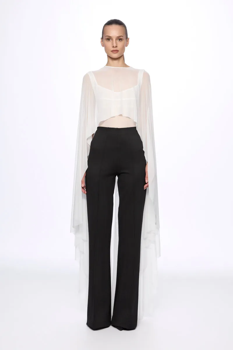 ATU Body Couture Two-piece sets body mesh cape blanche