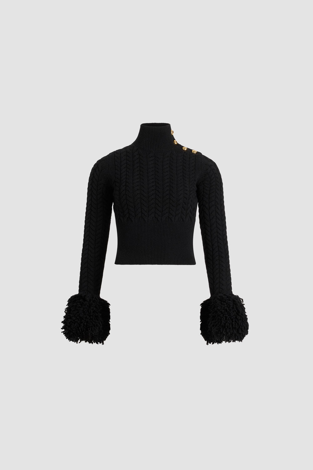 Patou Knitwear H25KN2858041999B pull laine cachemire noir