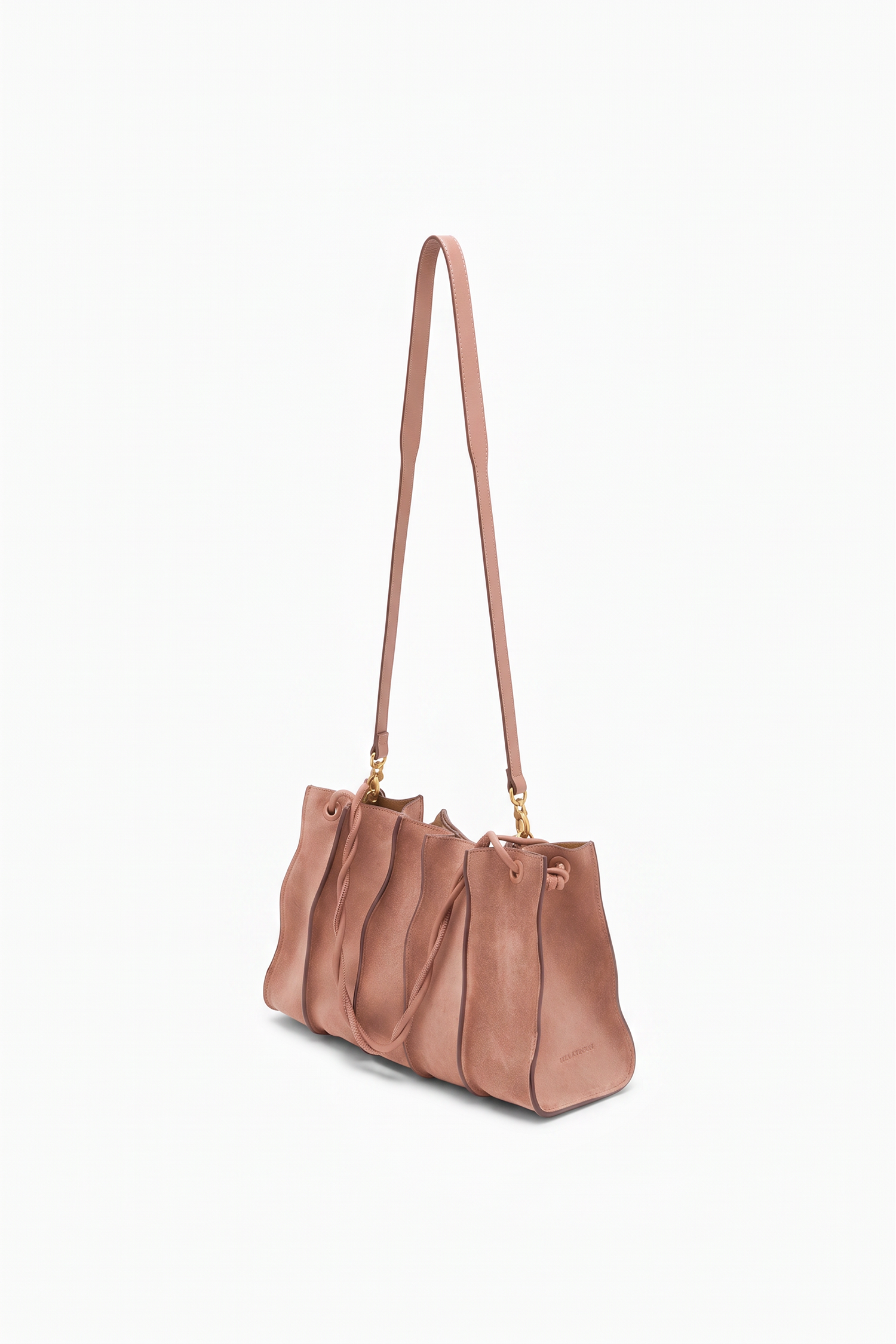 Ulla Johnson Adria sac épaule Petal daim rose convertible