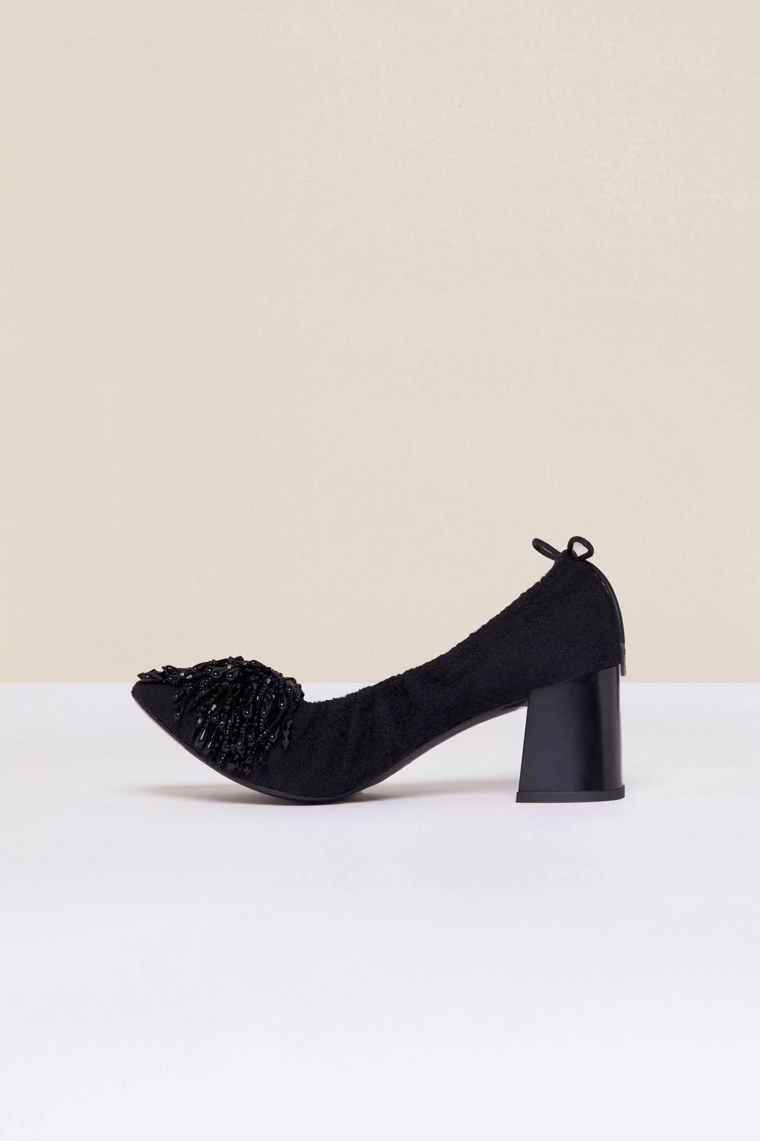 Patou FO005 escarpins tweed perles Noir 35-42