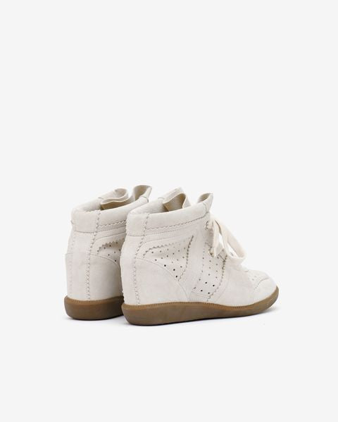 Isabel Marant Bobby baskets beige cuir compensées 5 cm
