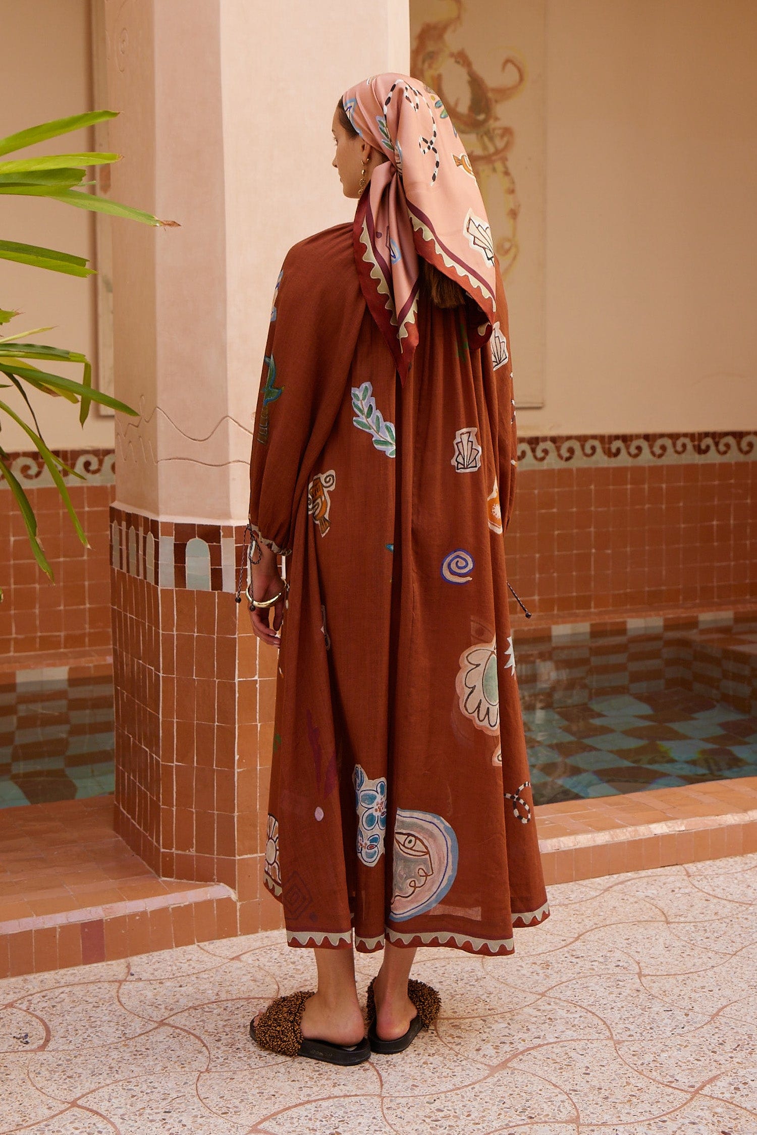 Alemaïs Laurence Tie Front Shirtdress robe midi ramie coton