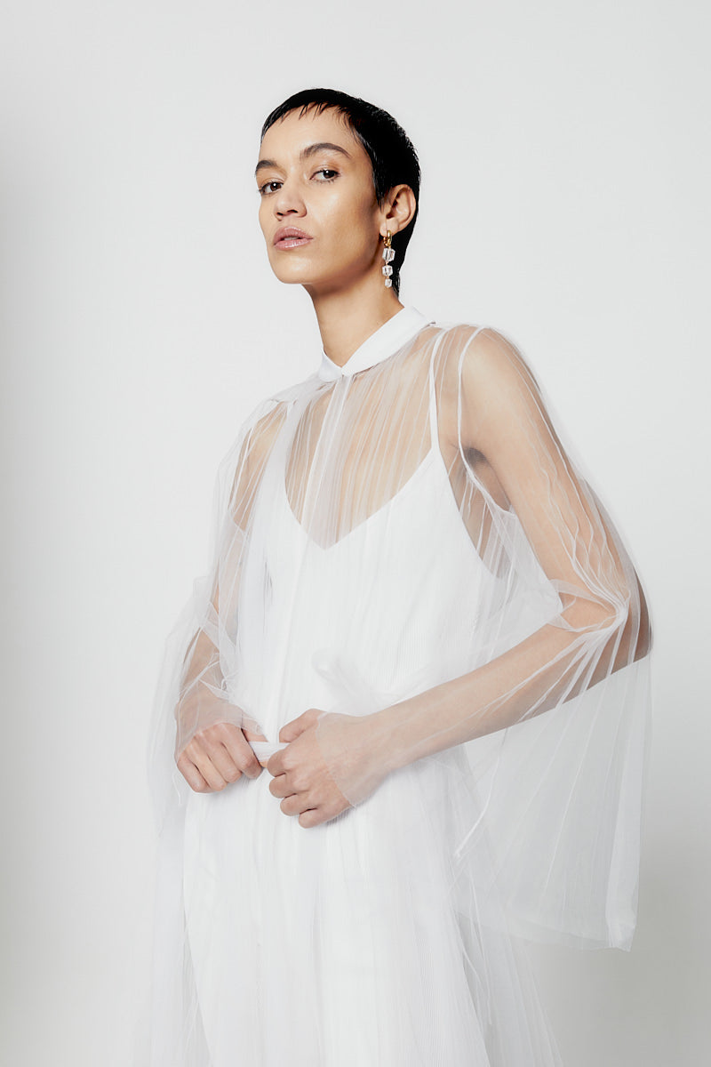 ATU Body Couture Cosmic Dust robe trench midi plissée