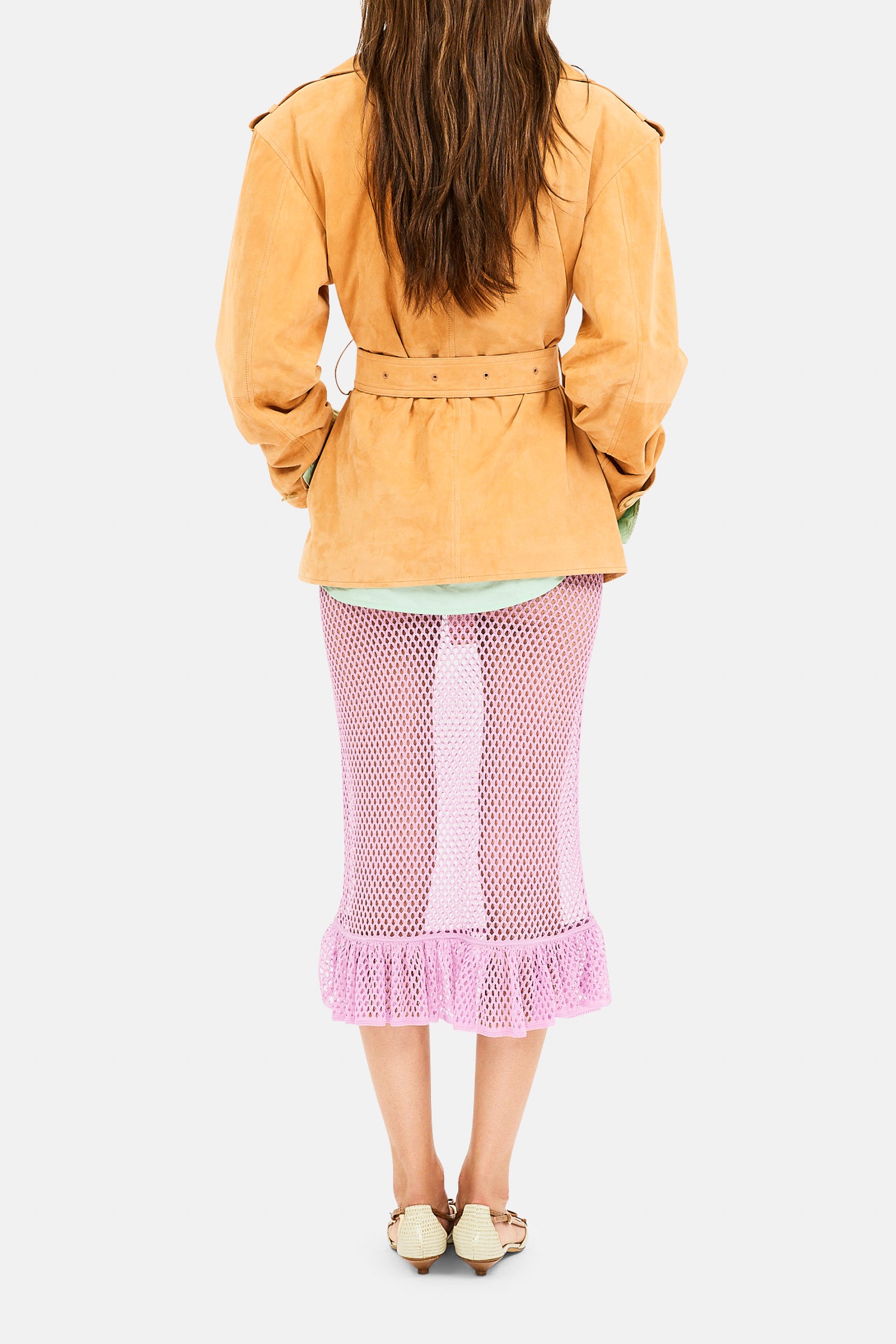 Ulla Johnson Corinne Belted Jacket veste Fawn daim