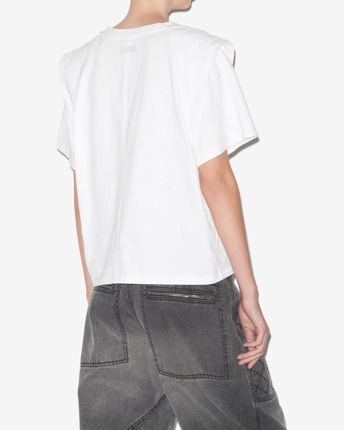 Isabel Marant Zelitos TS0041FA t-shirt blanc coton