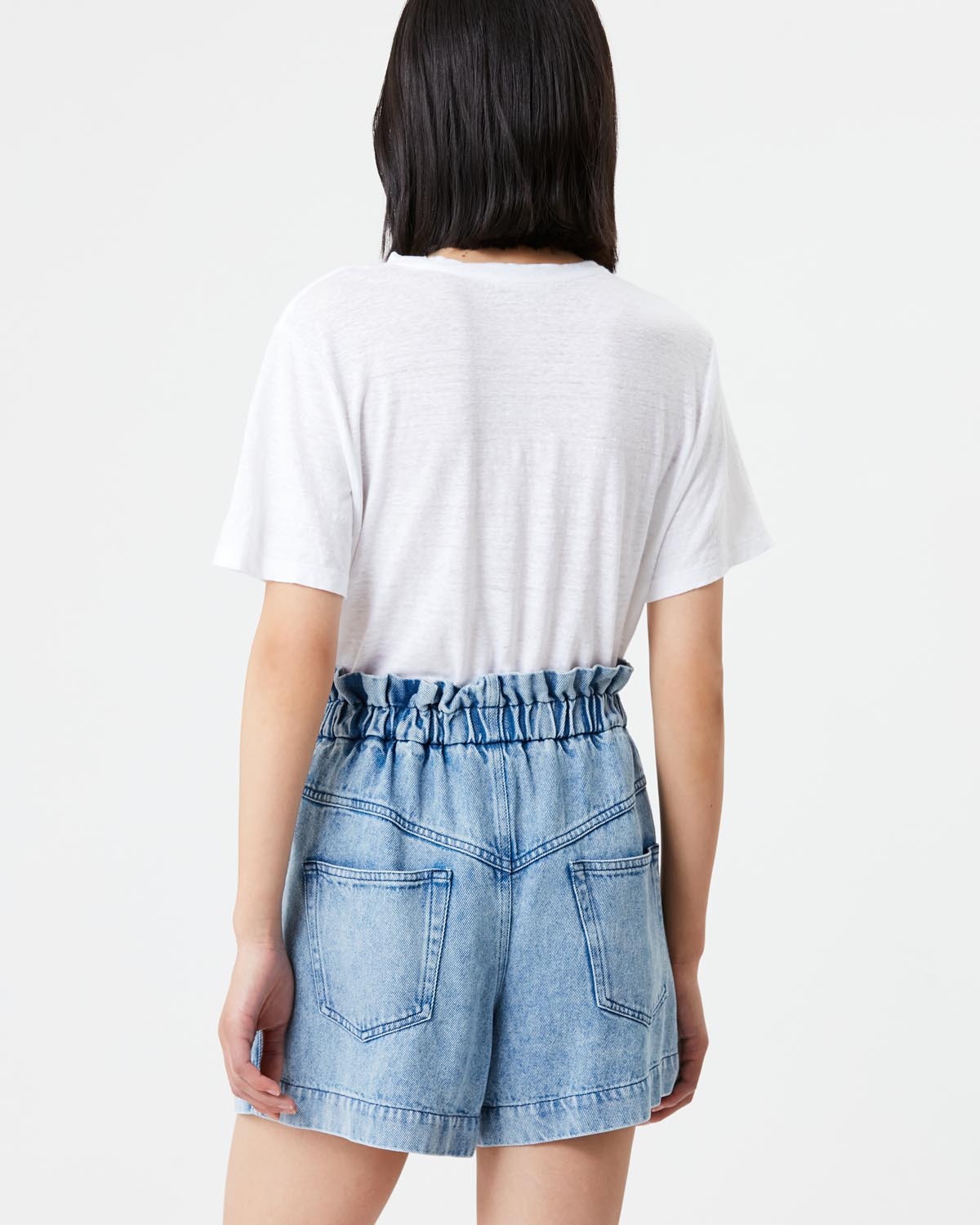 Isabel Marant Zewel t-shirt en lin blanc logo