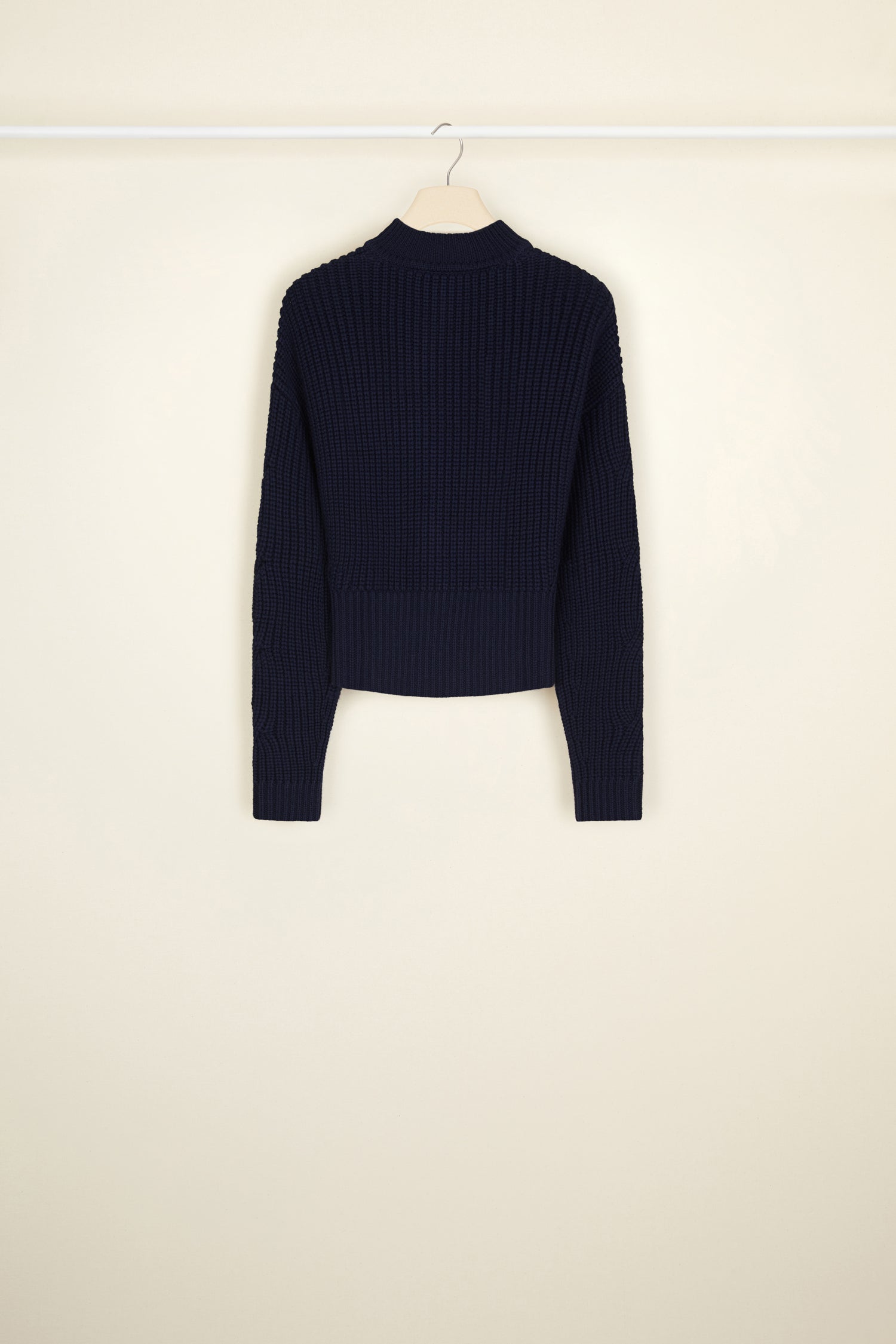 Patou Knitwear pull KN052 torsades marine ajouré