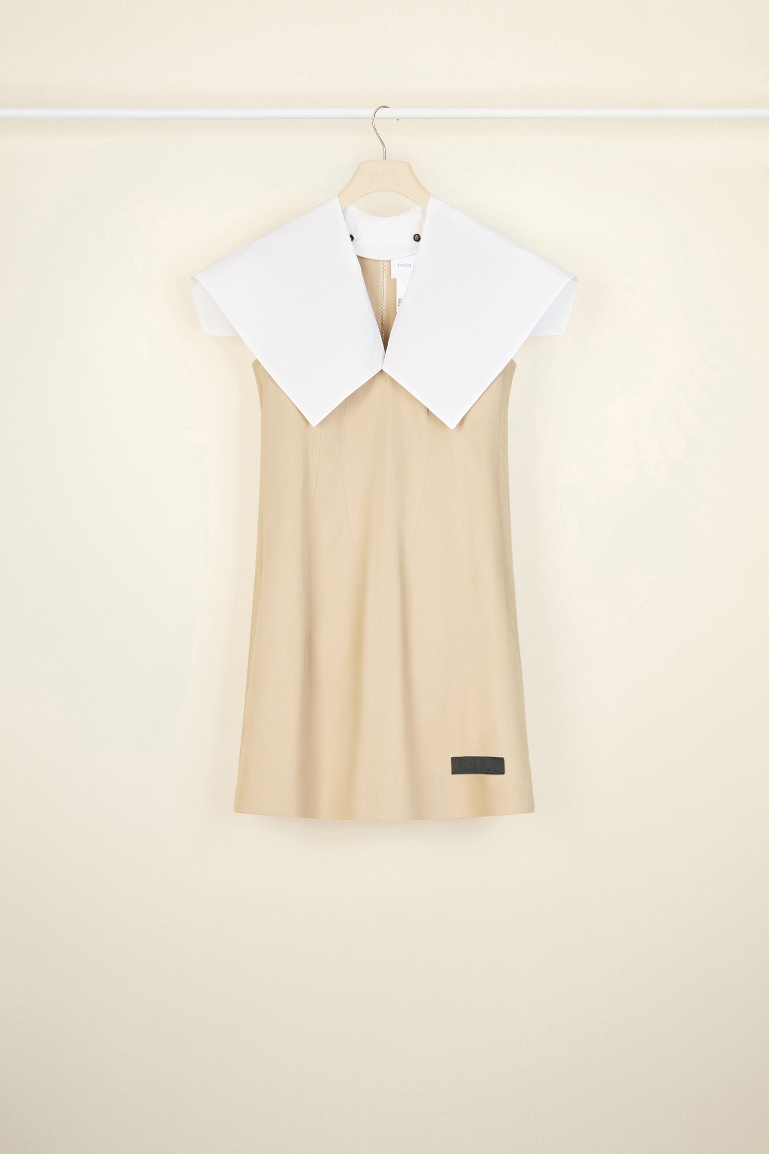Patou robe P21DR0720074093S Sand mini coton bio col