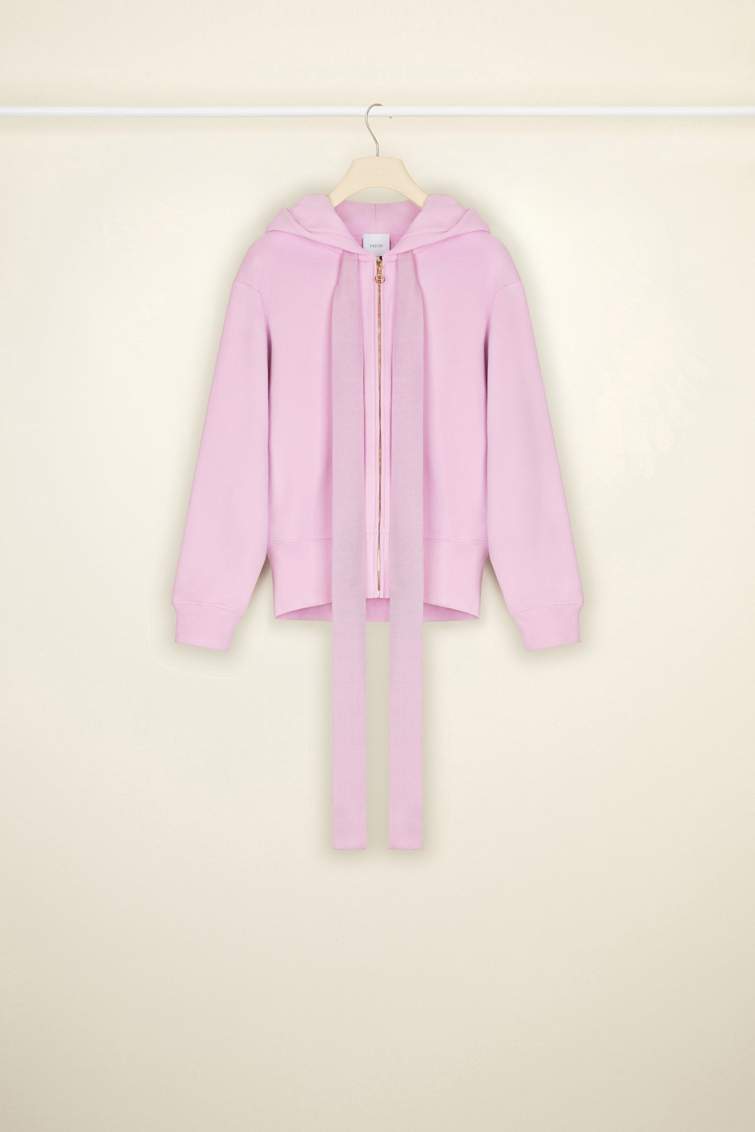 Patou JE007 H21JE0079995475L sweat zip lilas coton bio