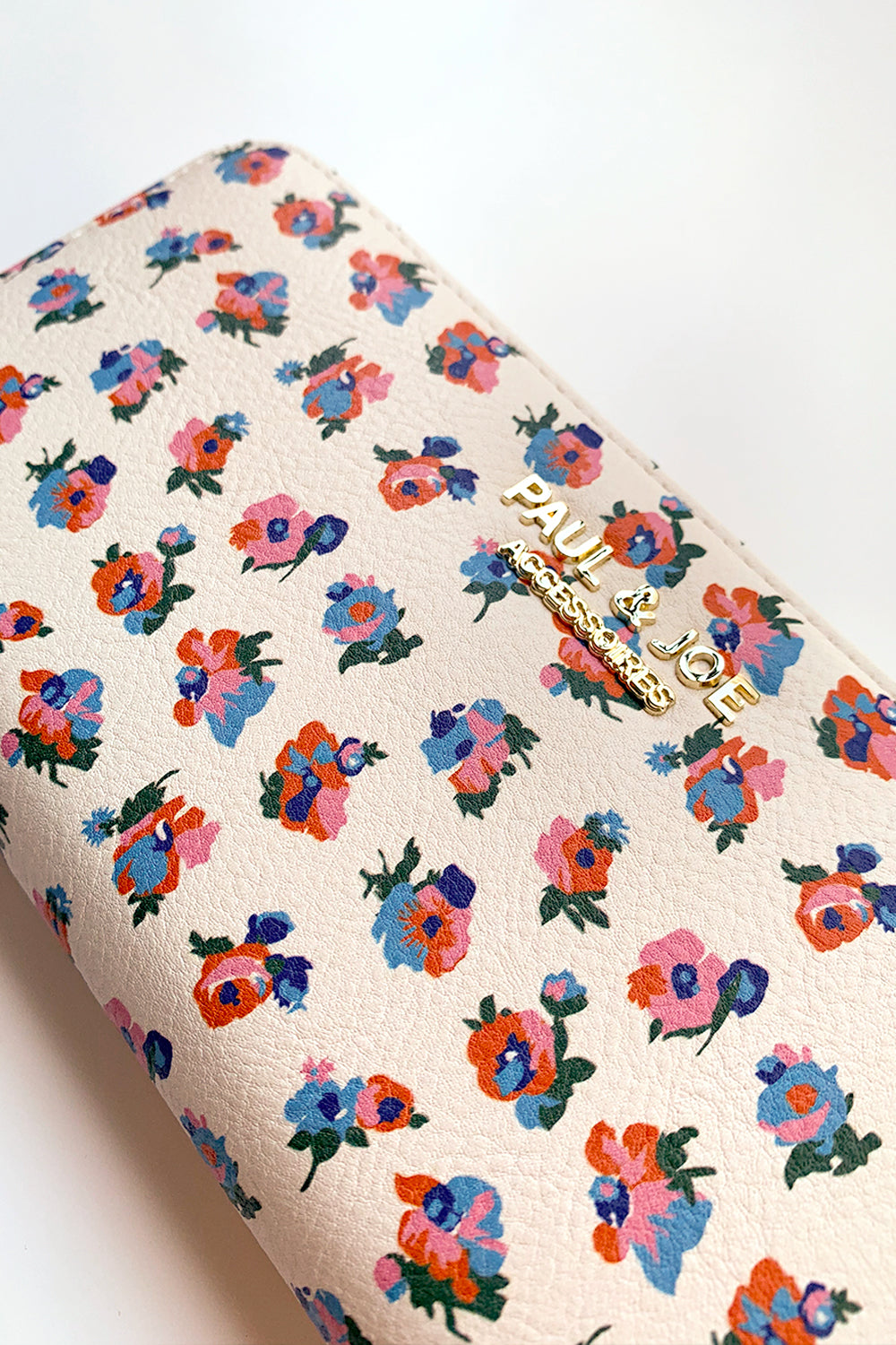 Paul & Joe portefeuille floral zippé marine