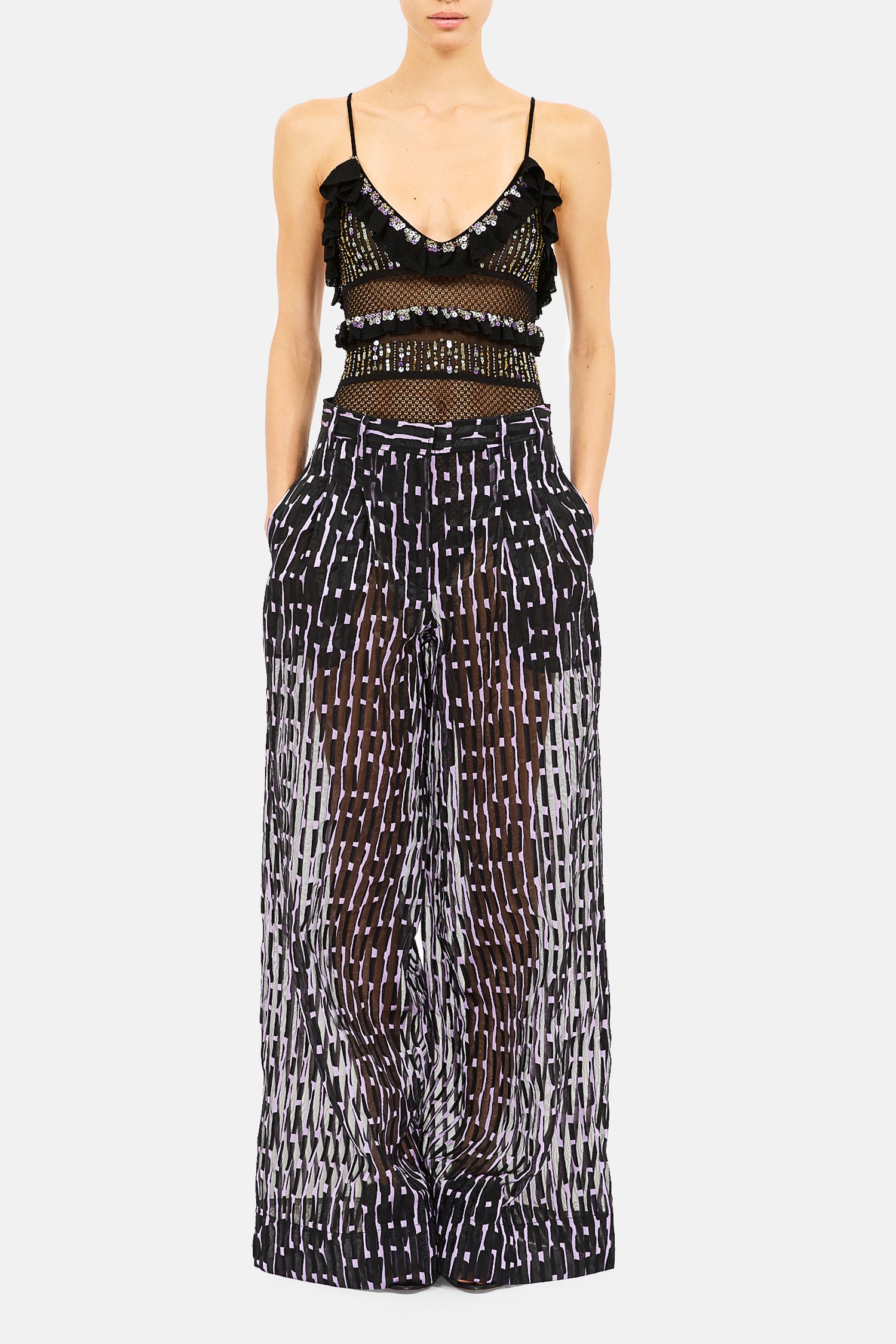 Ulla Johnson Stone Pantalon Hollyhock organza large