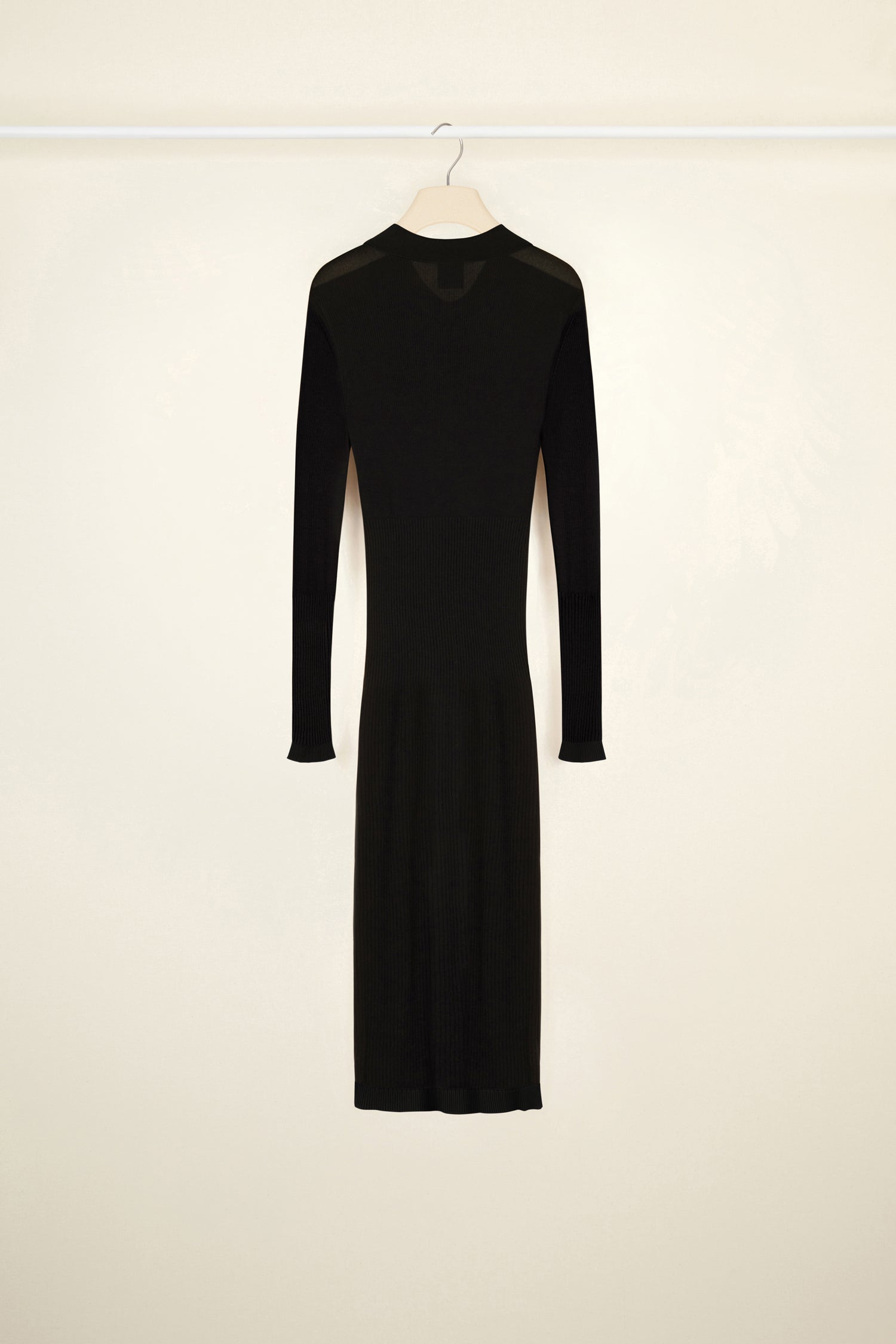 Patou P22KN0808051999B robe midi polo coton bio noir