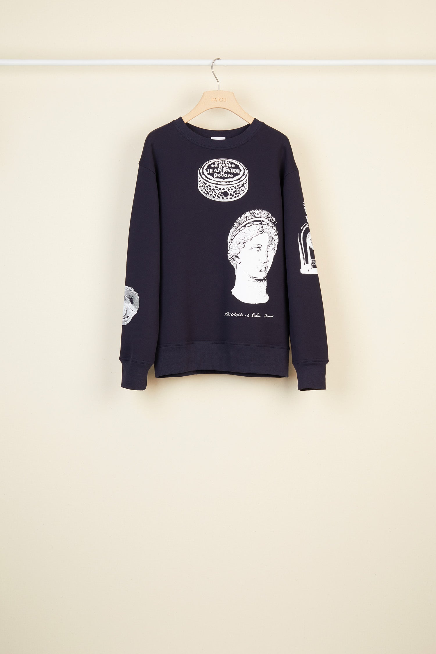 Patou H20JE0149995601N sweat coton oversize Navy