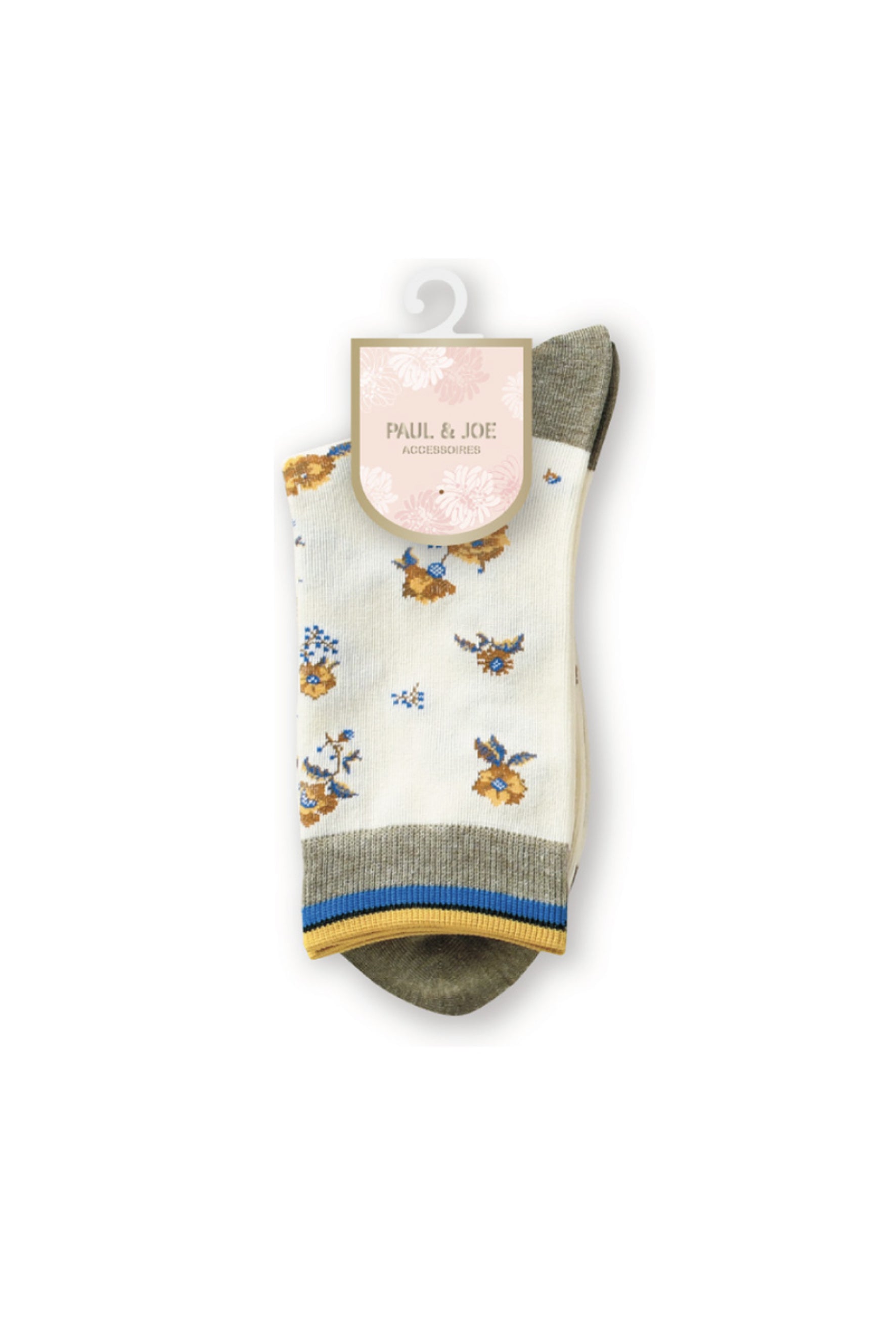 Paul & Joe chaussettes motif floral écru 36-39