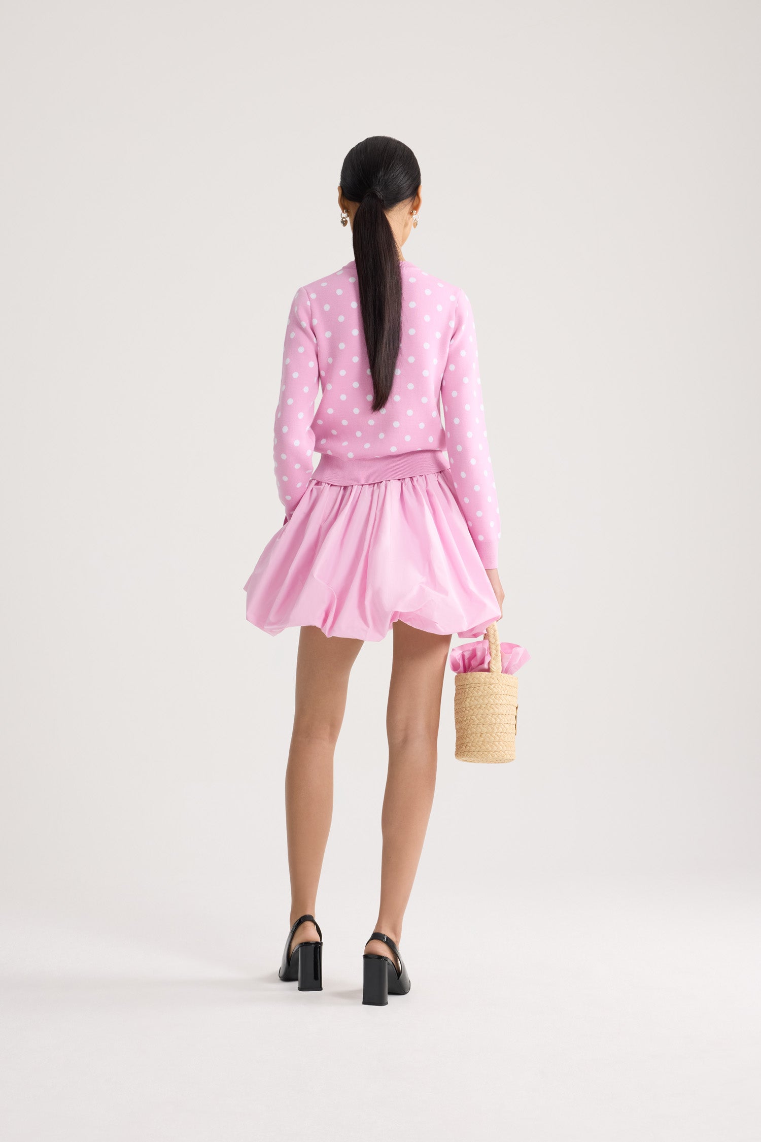 Patou P26SK110 mini-jupe faille rose primrose