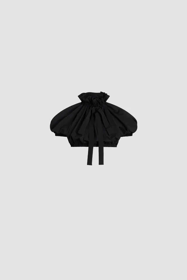 Patou JE220 top coton bio noir court manches courtes