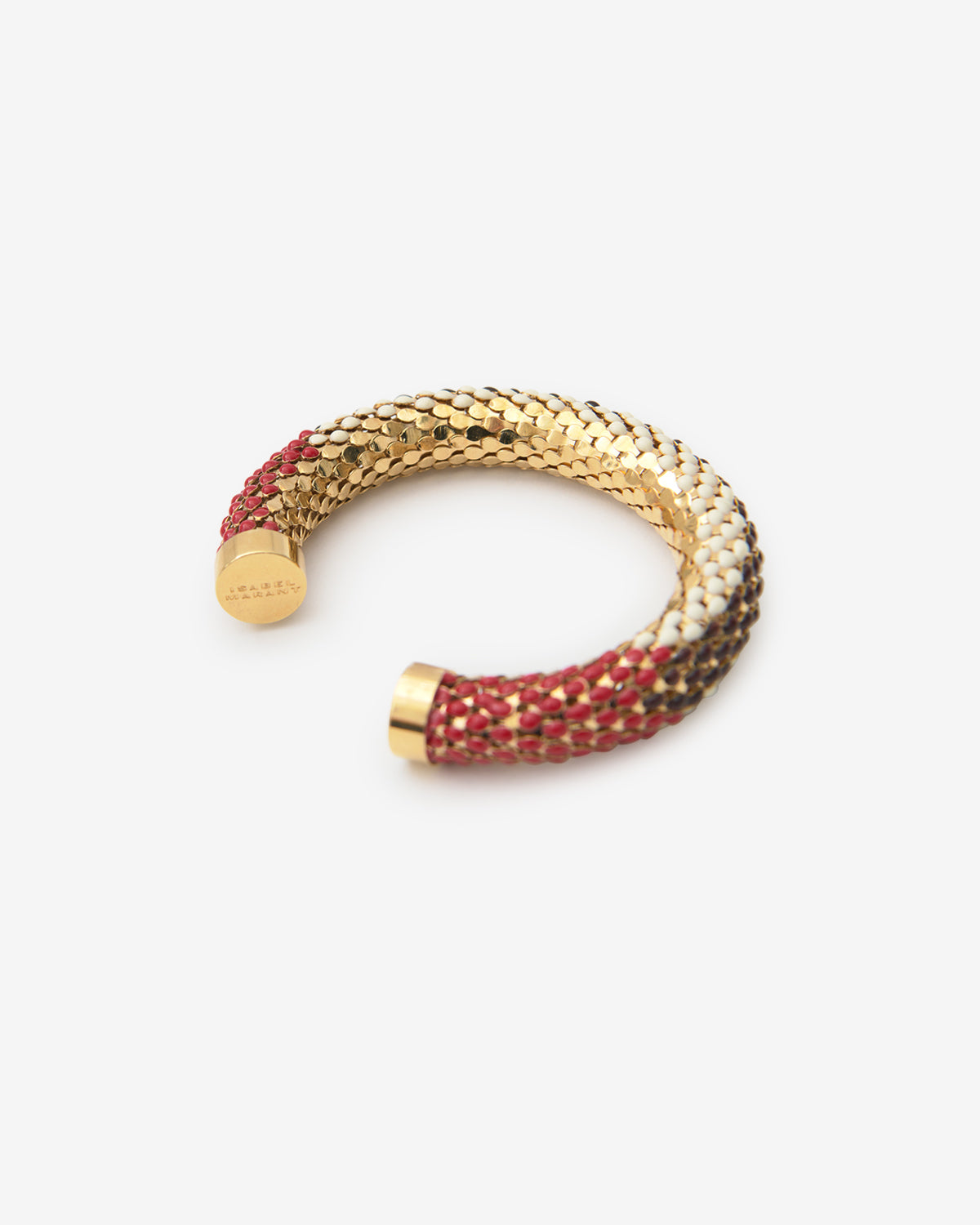 Isabel Marant Doria bracelet jonc rouge tressé