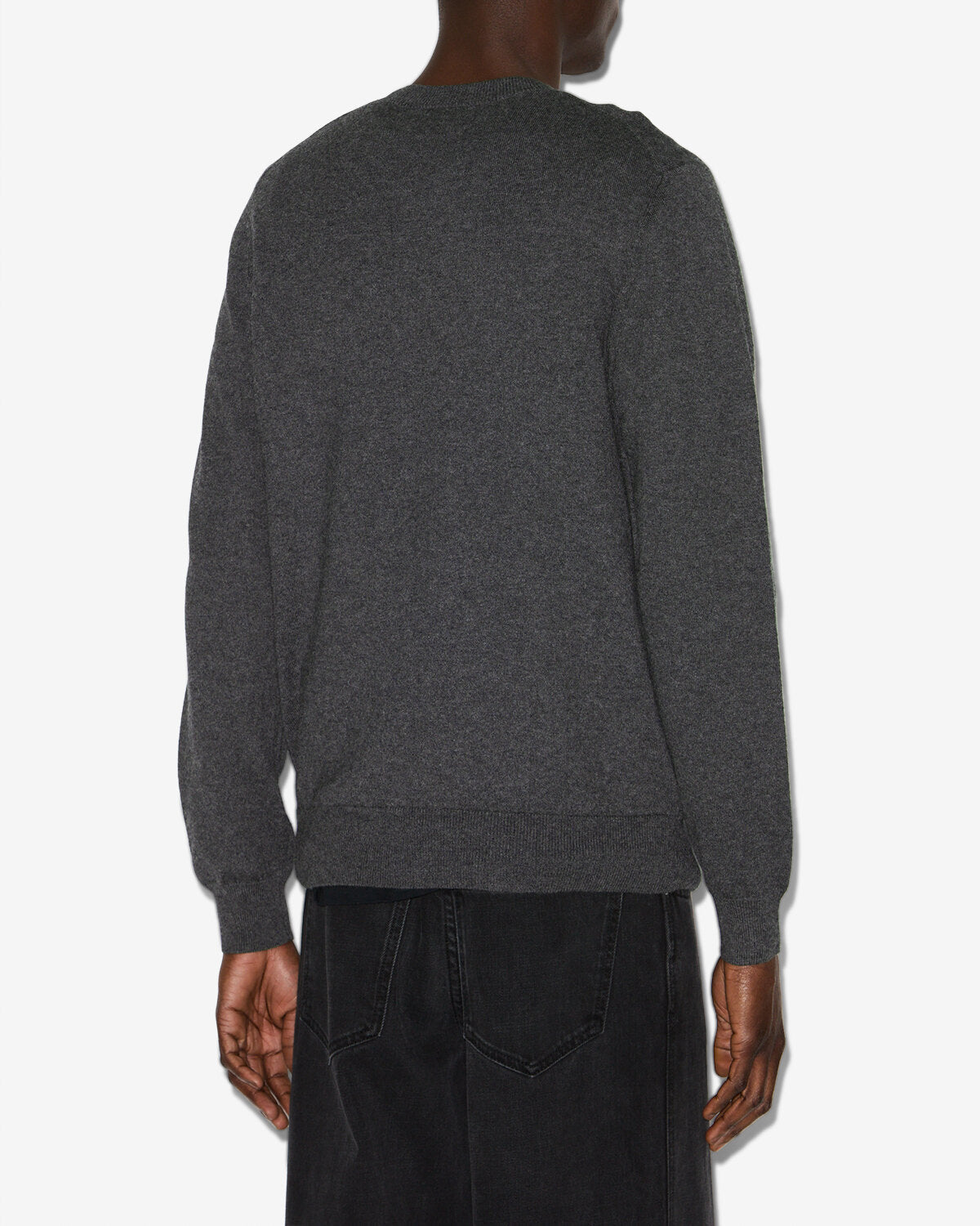 Isabel Marant Evans pull laine anthracite logo IM