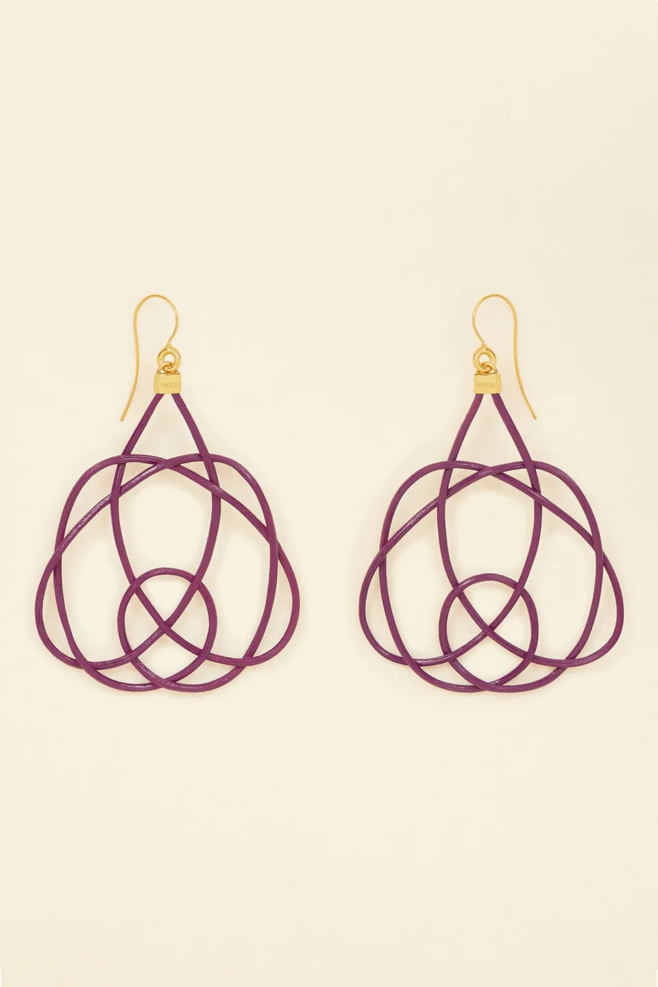 Patou Jewellery JW081 boucles osier violet Anemone