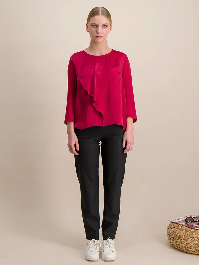Anahide Saint André Evanescent chemise soie rose