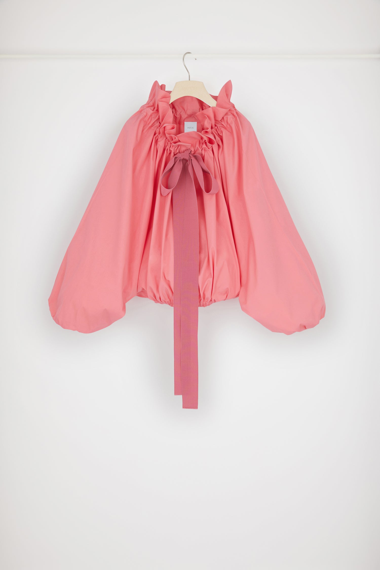 Patou TO017 haut coton bio Confetti Pink noué cou