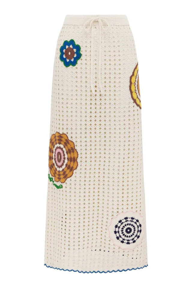 Alemäis Elma Jupe Crochet Crème Coton