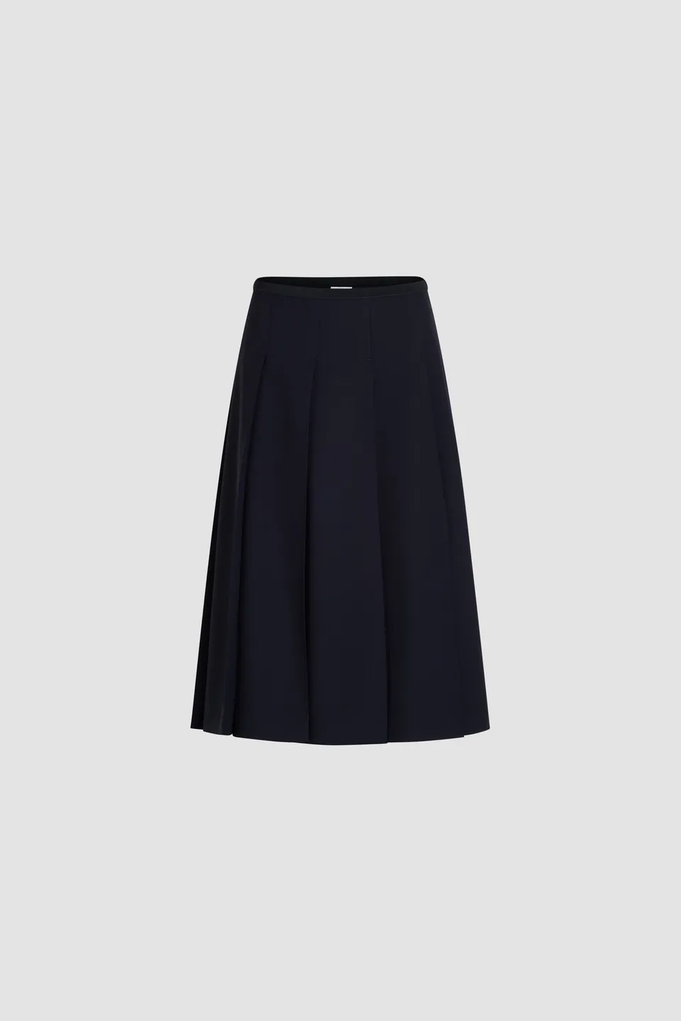 Patou SK078 jupe midi plissée bleu marine