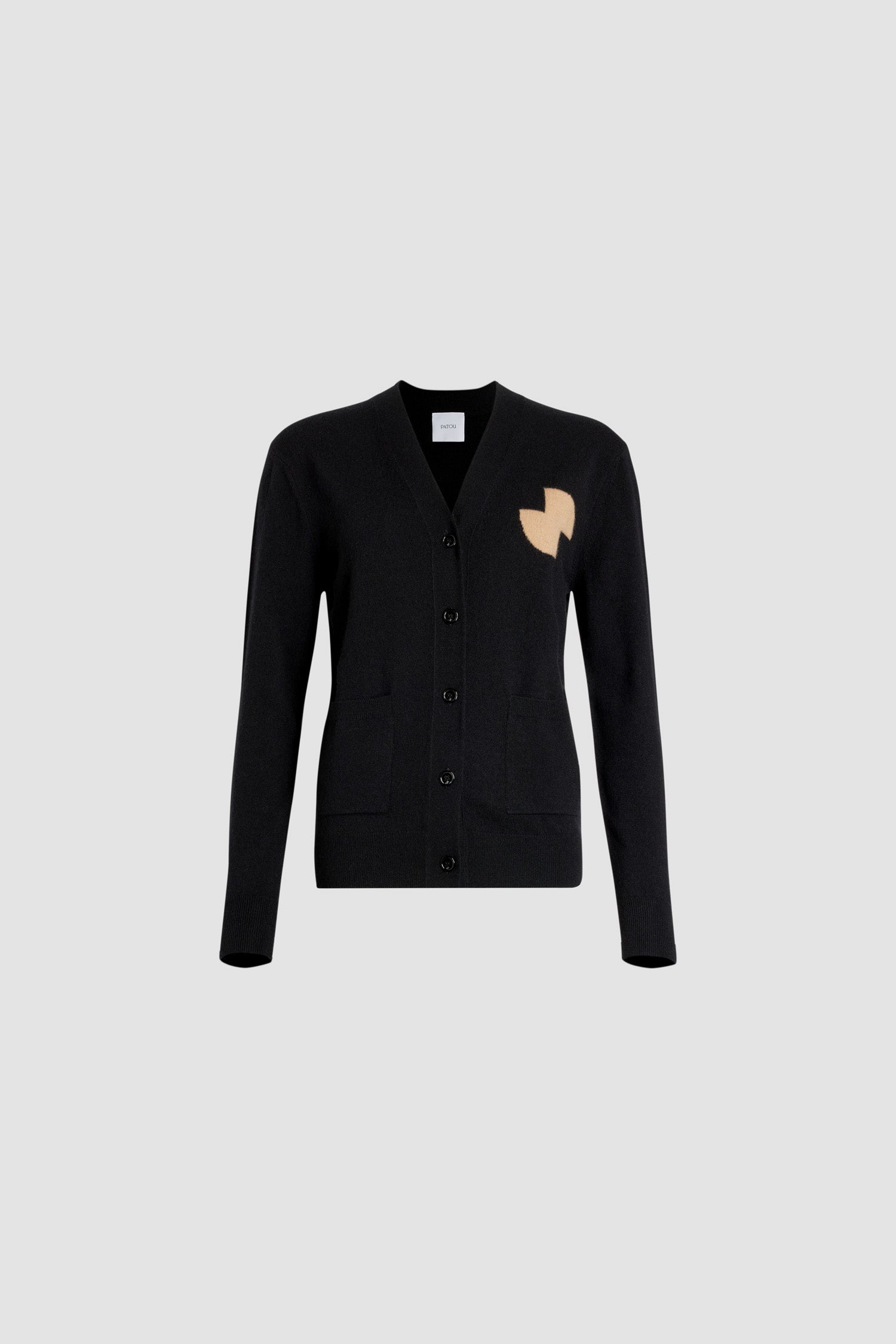 Patou Knitwear KN218 cardigan cachemire noir