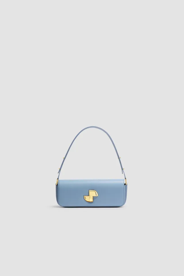 Patou Le Lock P25BA0205000637B sac cuir bleu skylight