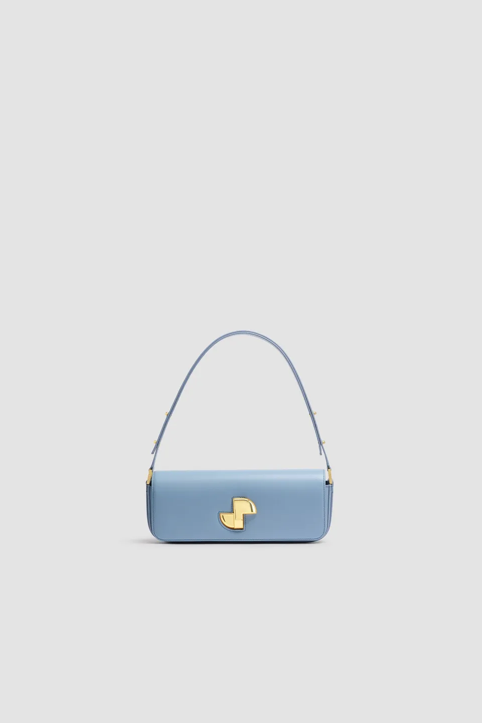 Patou Le Lock P25BA0205000637B sac cuir bleu skylight