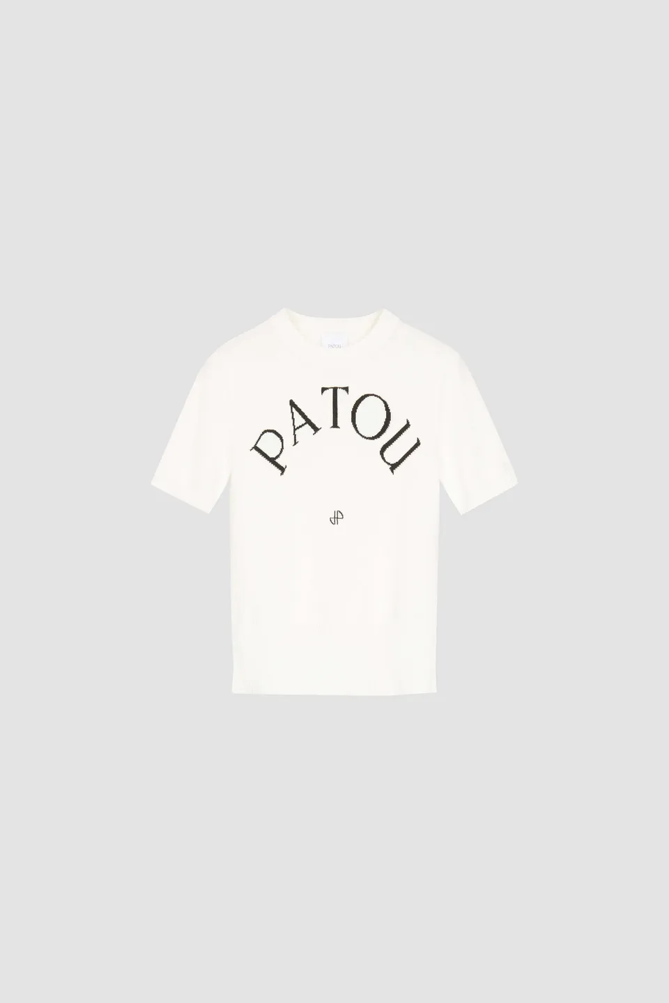 Patou Knitwear P22KN0688045001W top coton blanc logo