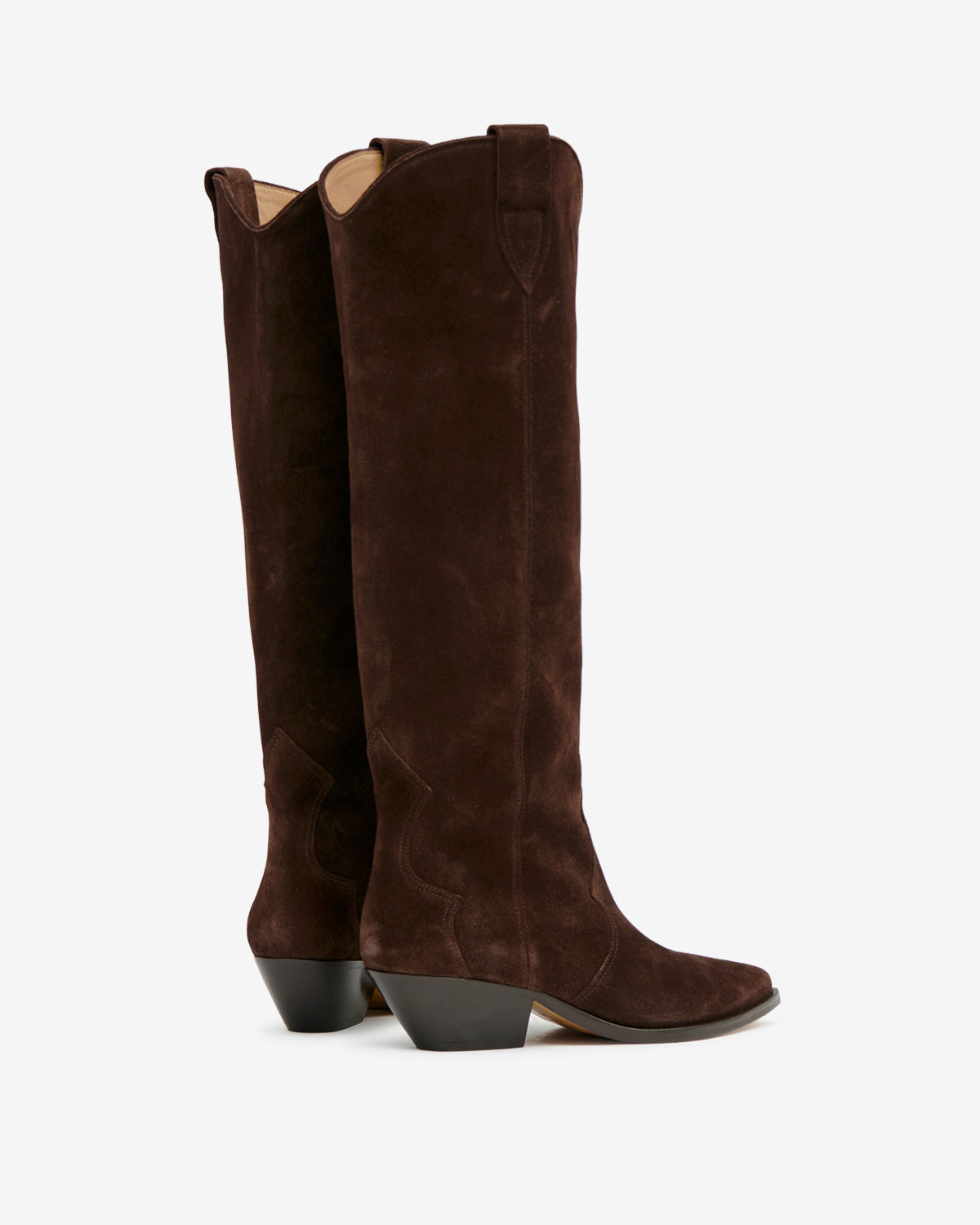 Isabel Marant Denvee bottes santiag chocolat