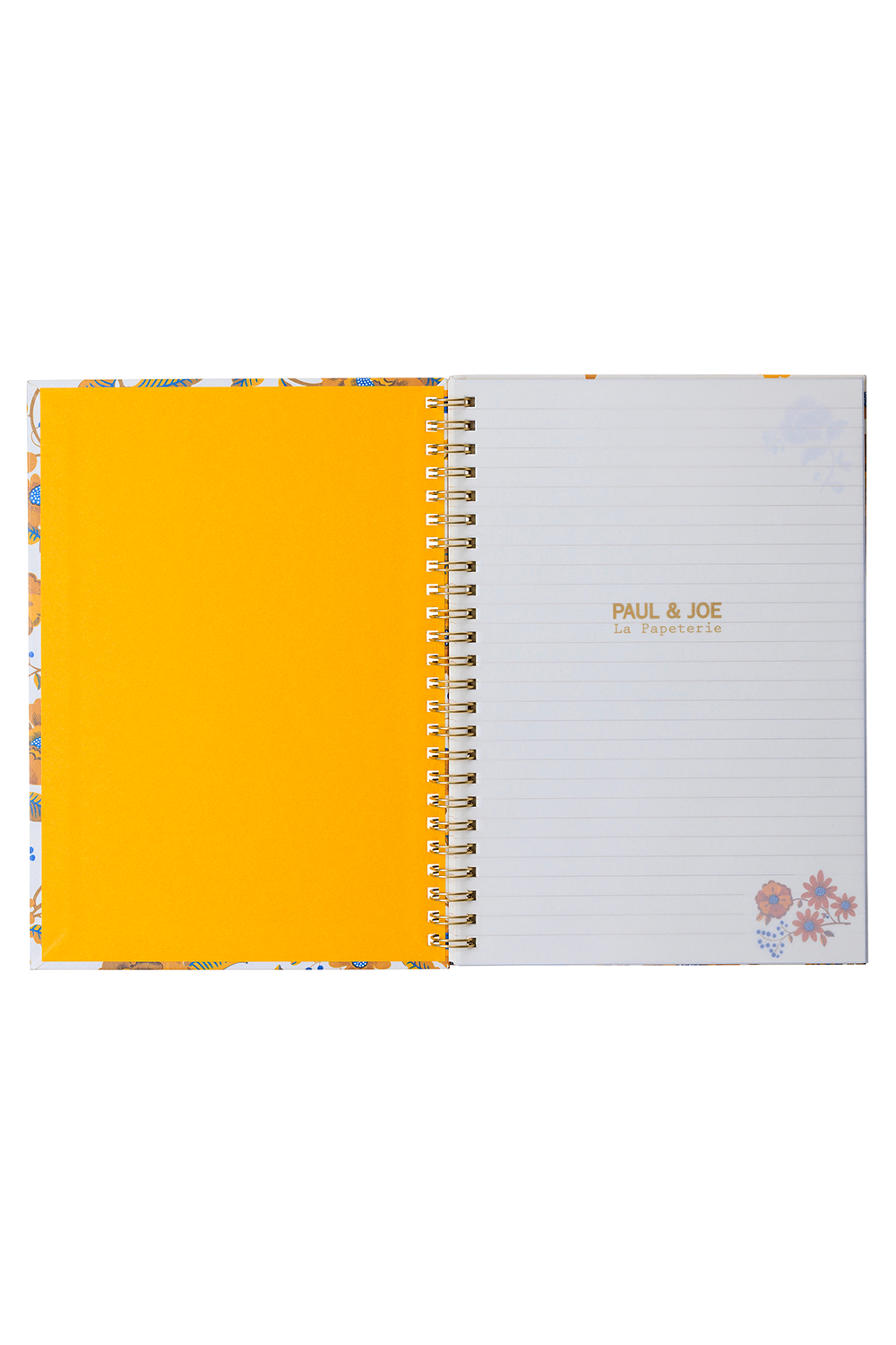 Paul & Joe carnet A5 fleurs jaunes spirales ligné