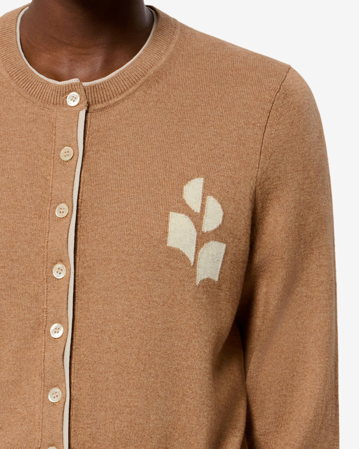 Isabel Marant Mailles Cardigan Lona Camel Gris Clair 36