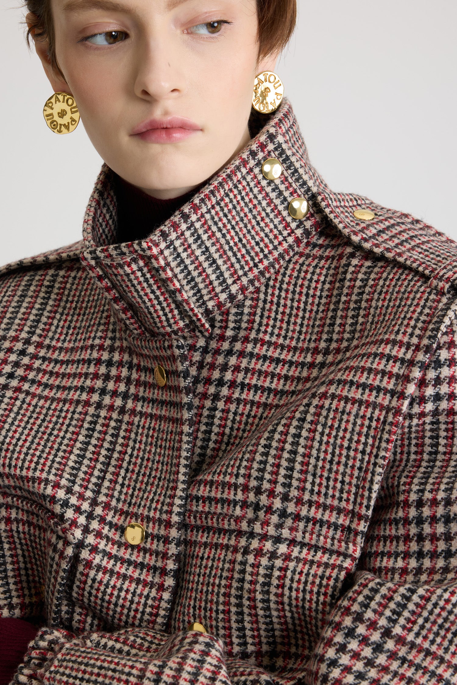 Patou H25OU04002275082 bomber flanelle Prince Of Wales