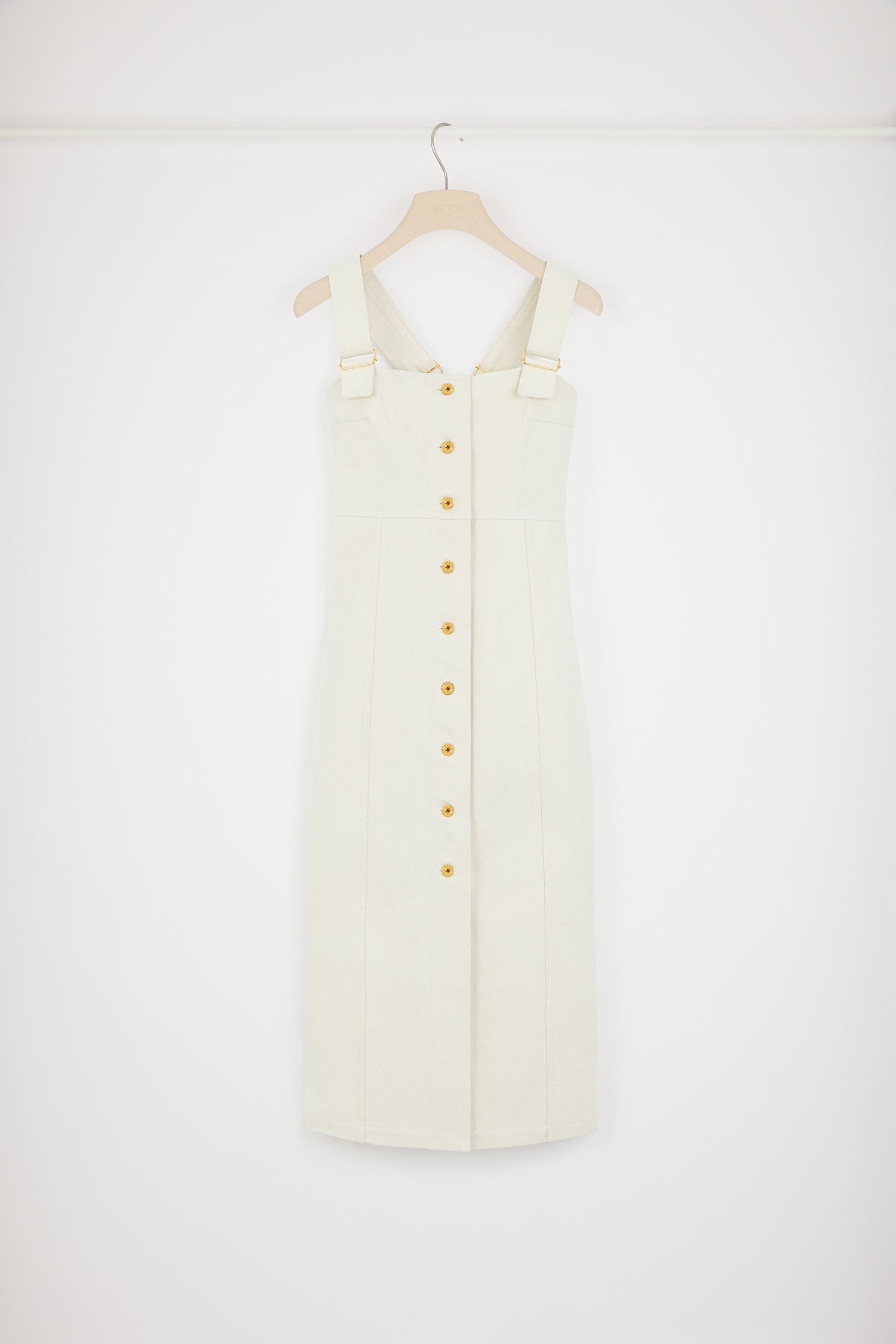 Patou DR134 robe salopette denim coton régénéré écru 38