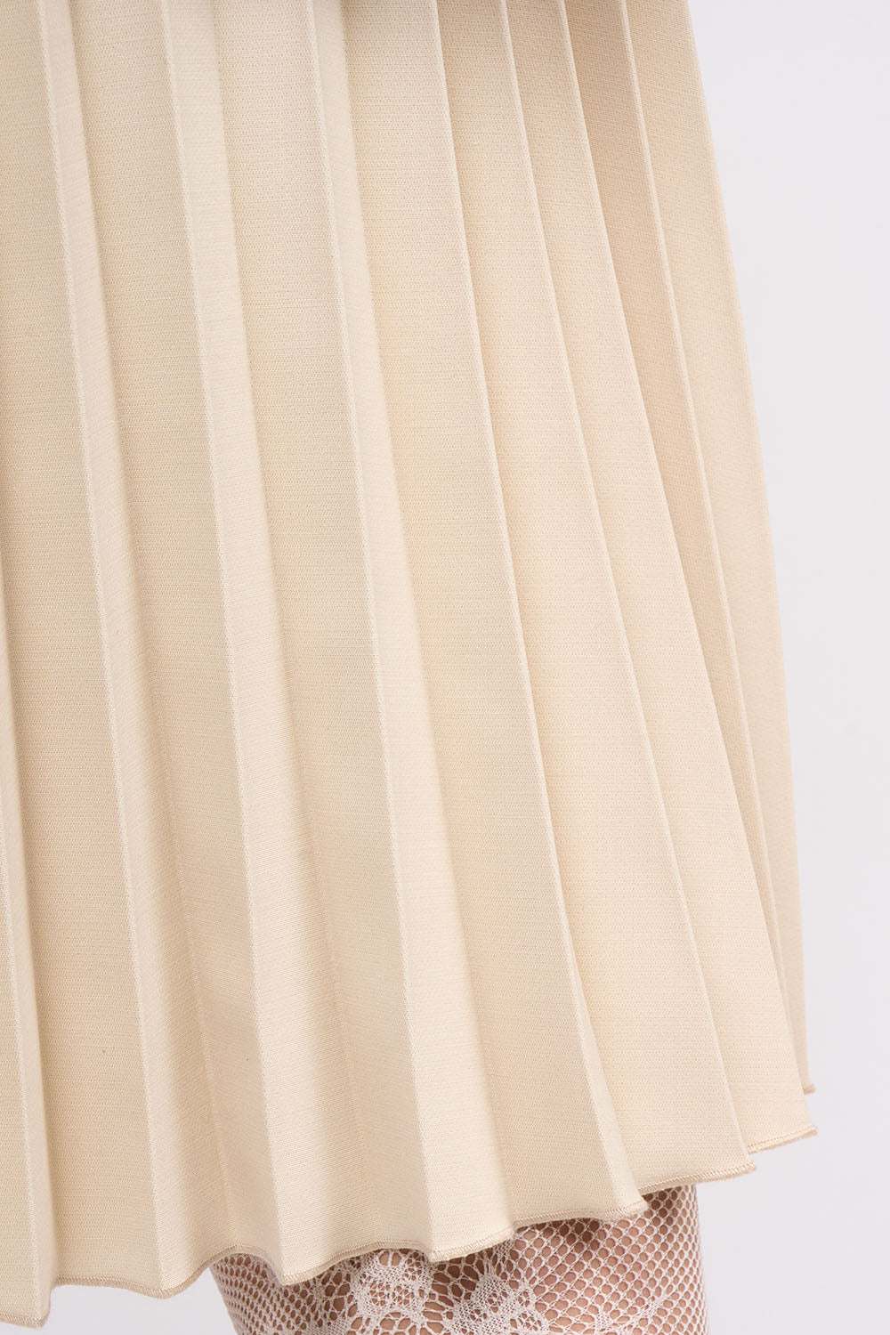 Paul & Joe robe Filippa plissée crème laine cady