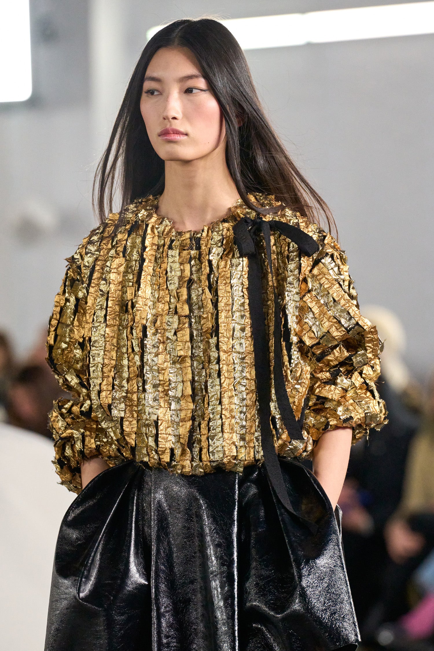 Ulla Johnson Eden veste lurex Gold damier oversize