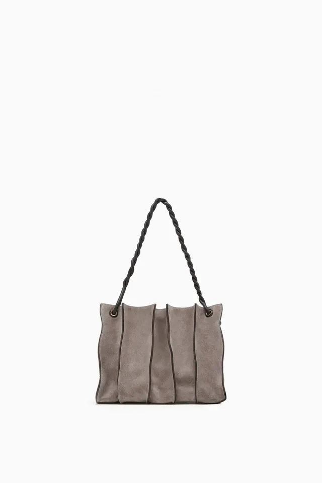 Ulla Johnson Adria Shoulder Bag Dove sac daim gris