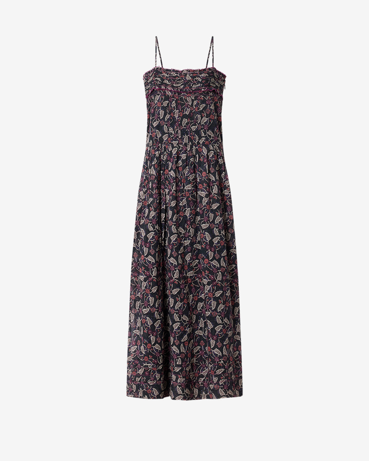 Isabel Marant Demy RO1177FA-D3J03E robe longue Noir Framboise