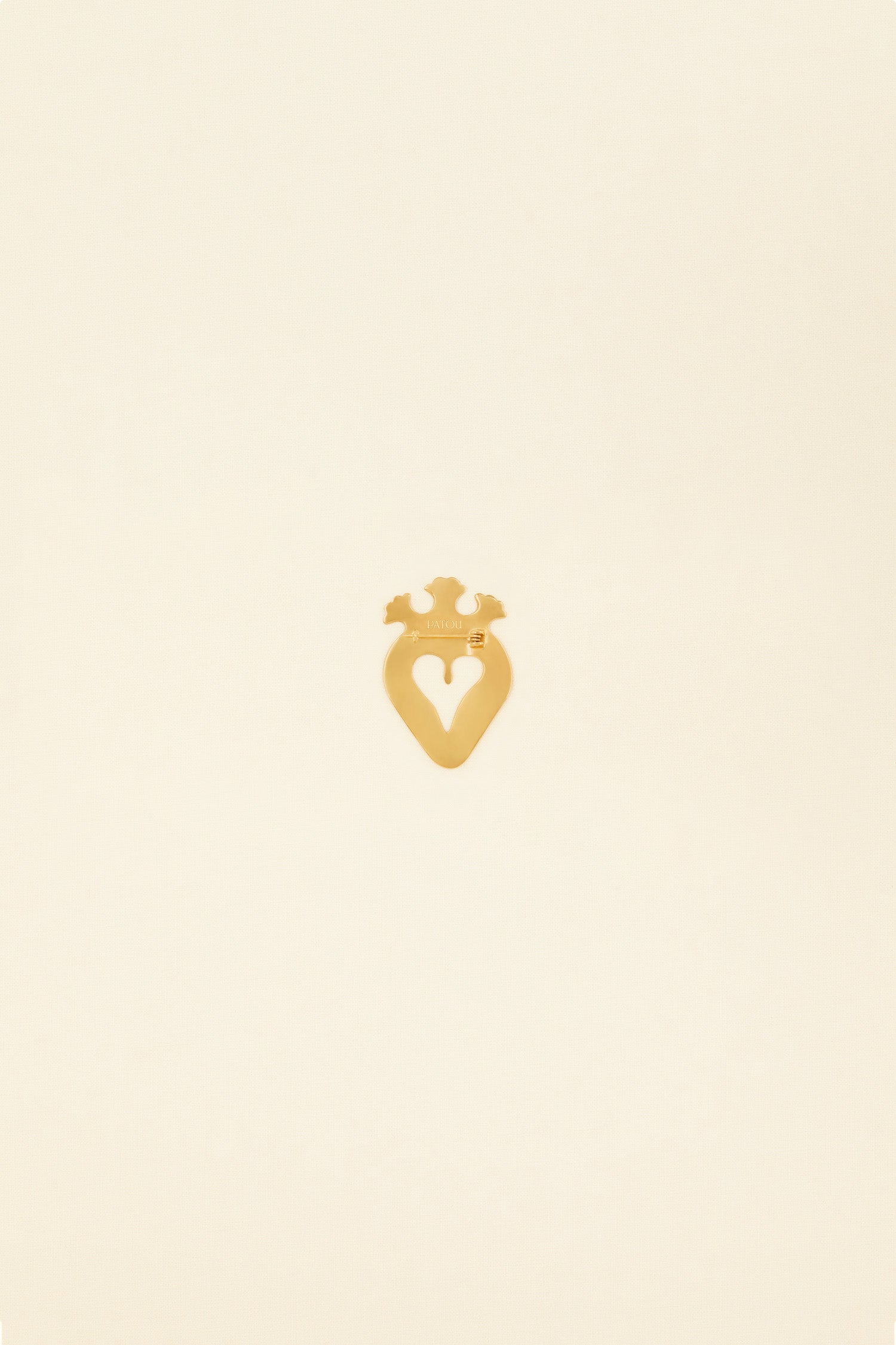 Patou JW048 broche coeur laiton doré taille unique