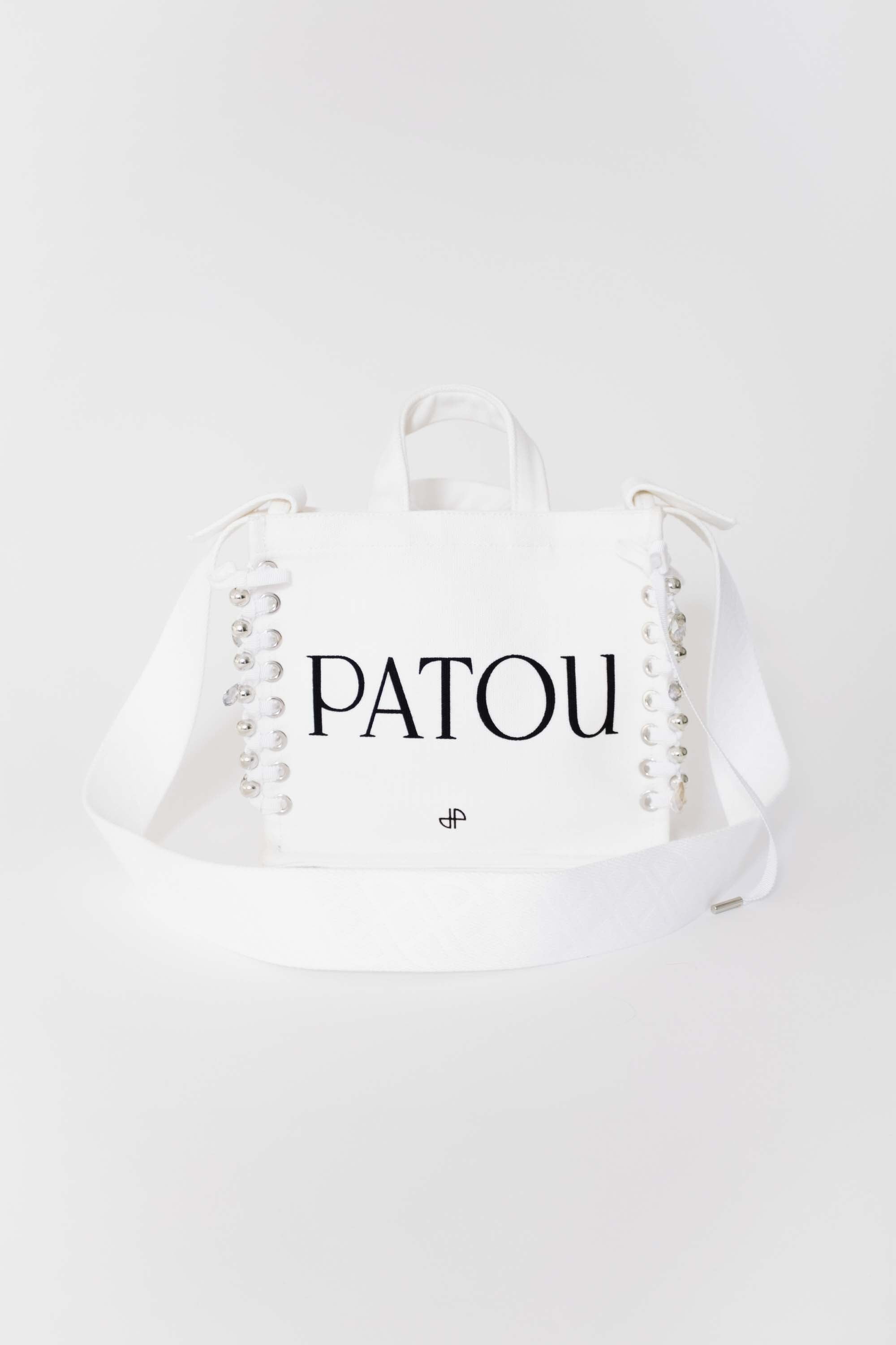 Patou SP052 E24SP0520076001W tote bag coton blanc bio