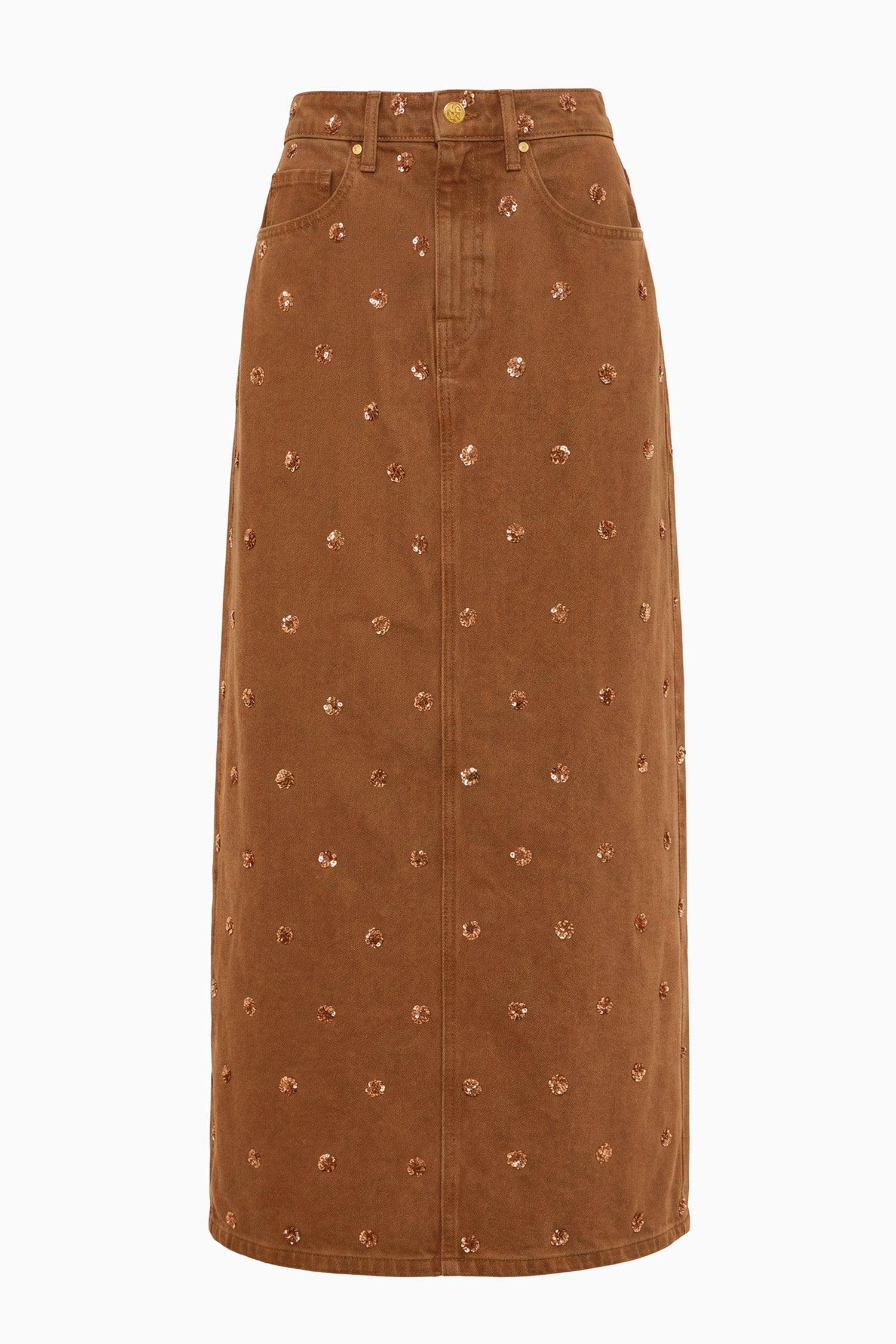 Ulla Johnson Verona UJ9903037 jupe denim brodée