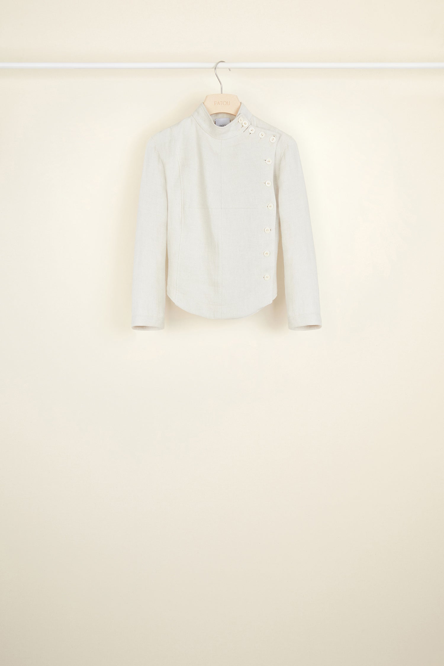 Patou Jackets veste OU002 P20OU002 crème lin courte