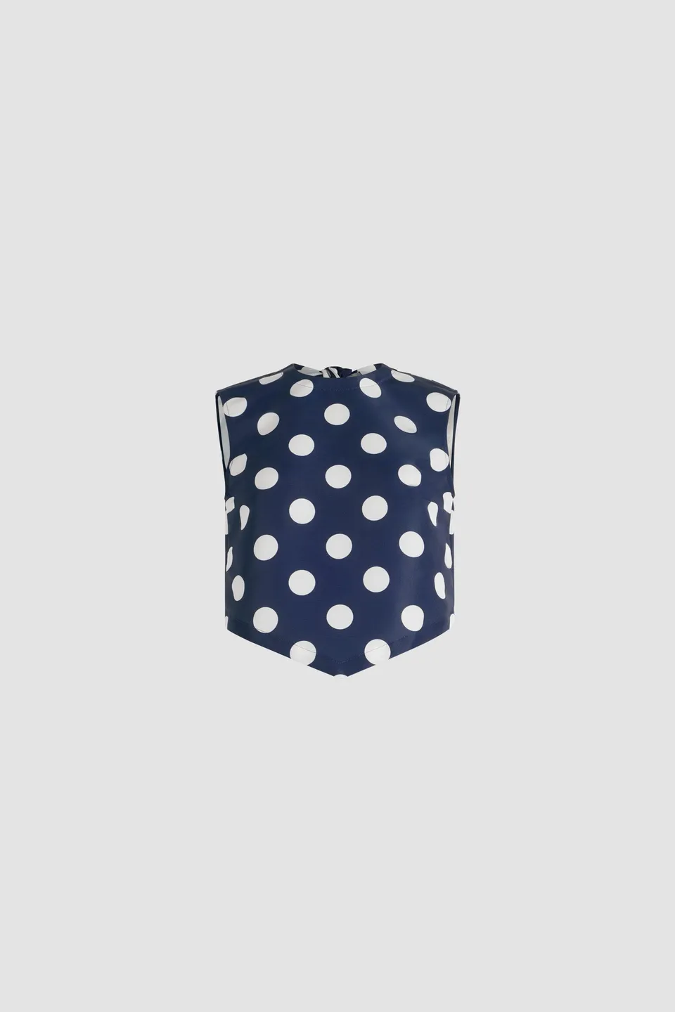 Patou P25TO161 top foulard pois marine recyclé