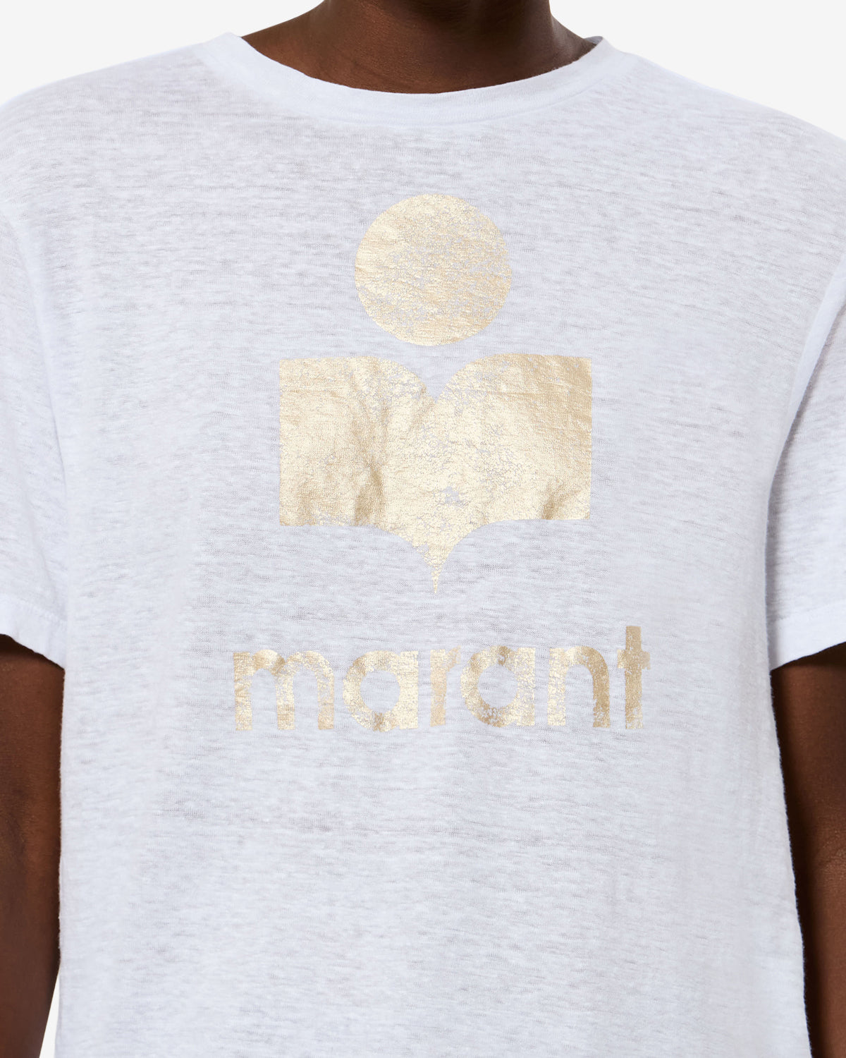 Isabel Marant Zewel TS0001FB t-shirt blanc-doré
