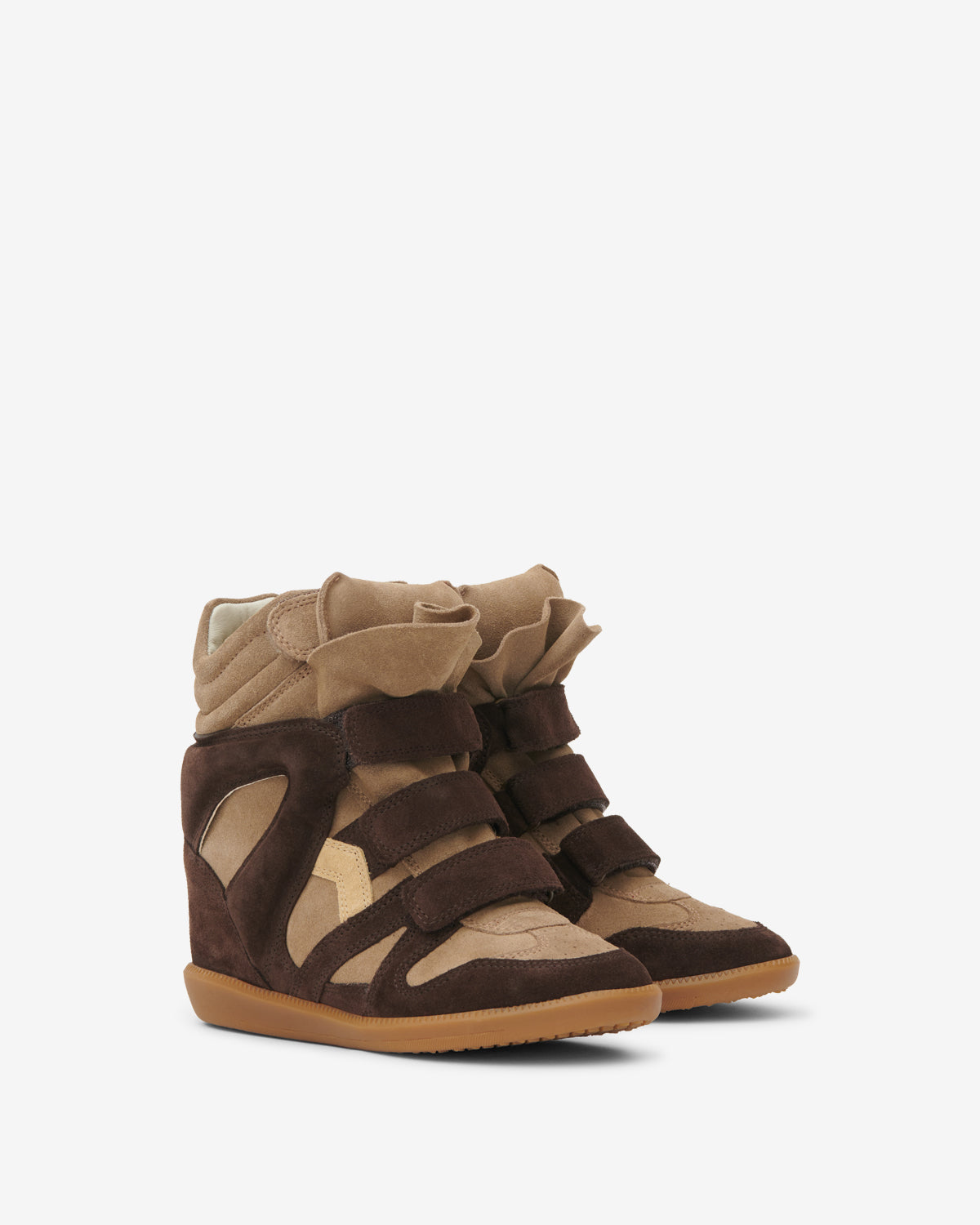 Isabel Marant Bekett baskets compensées chocolat
