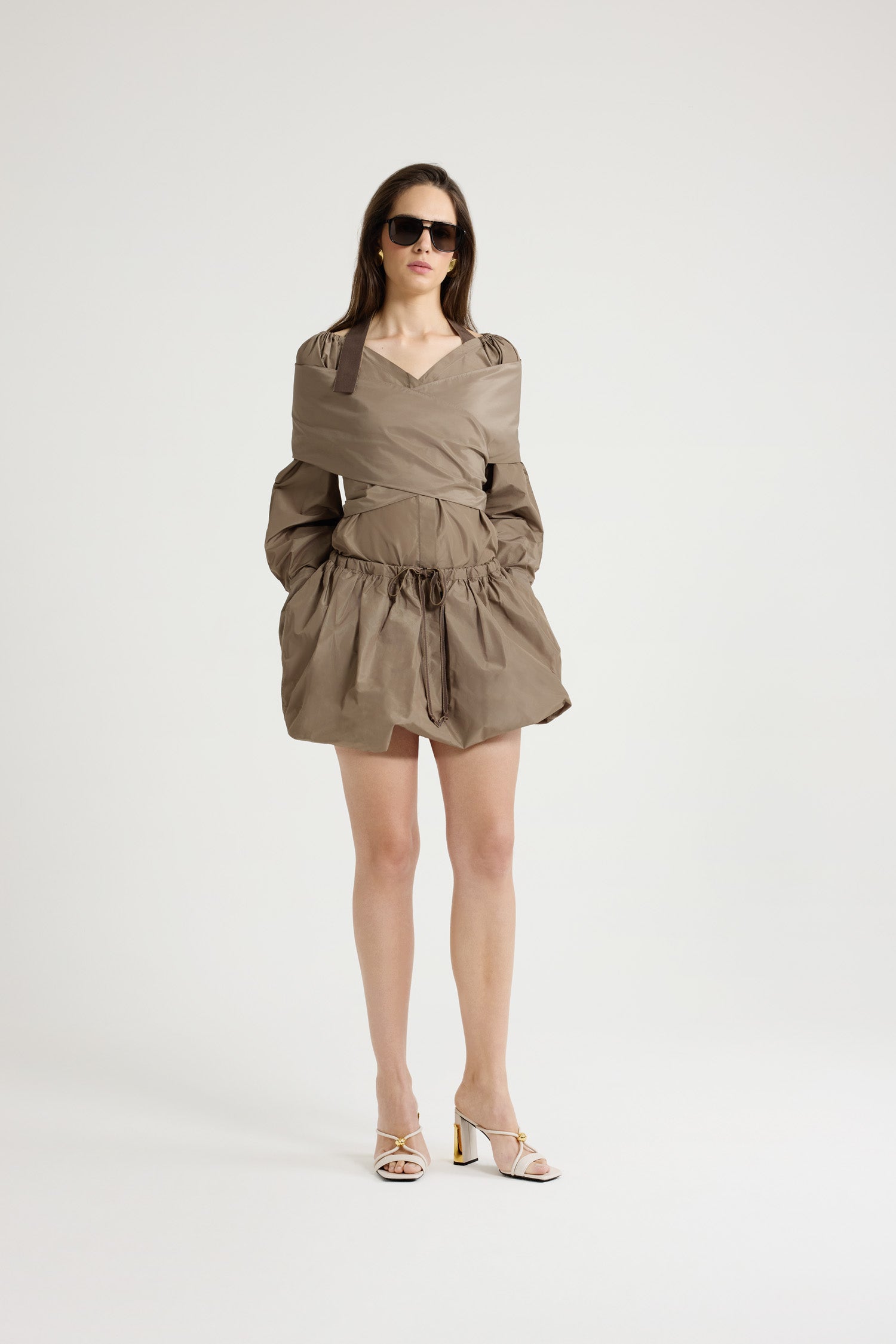 Patou BL0370011809B blouse faille mocha recyclée